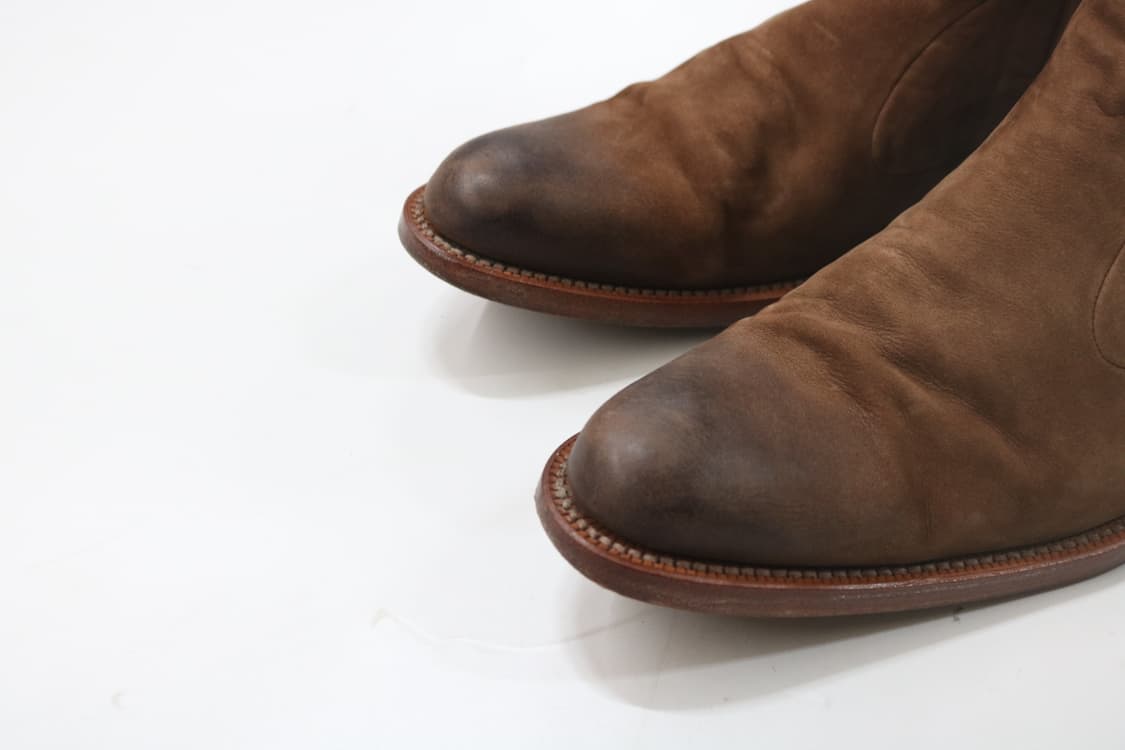 알프레도 바니스터 빈티지 브라운 스웨이드 사이드 집업 부츠 상품이미지5