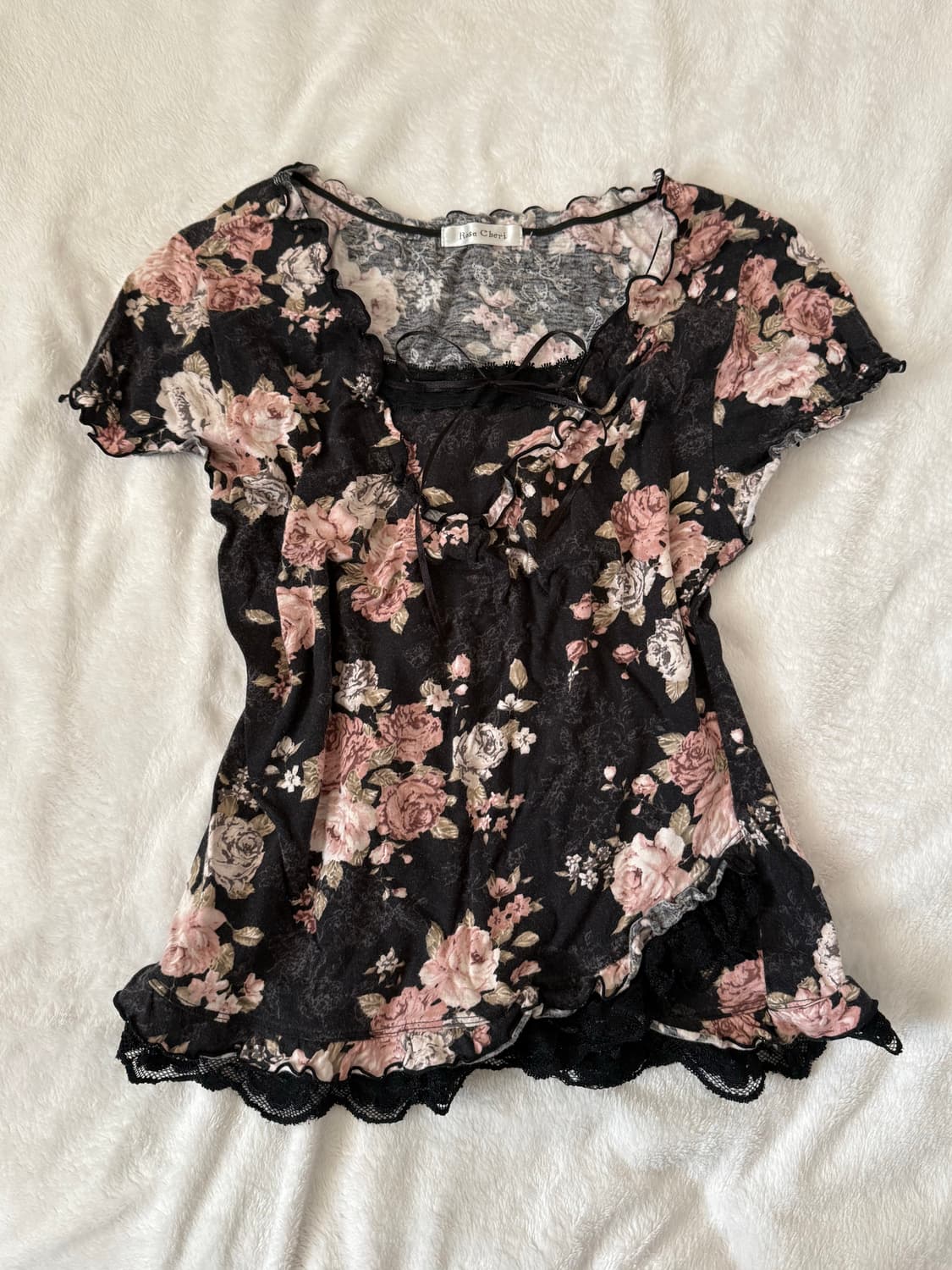 rosa cherry 빈티지 플라워 블라우스 상품이미지1