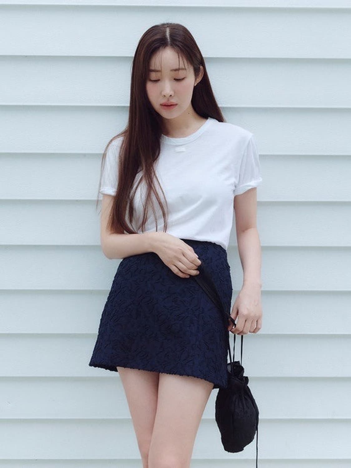 [차정원 착용] 그로브 Stoney Skirt 네이비 S 상품이미지2
