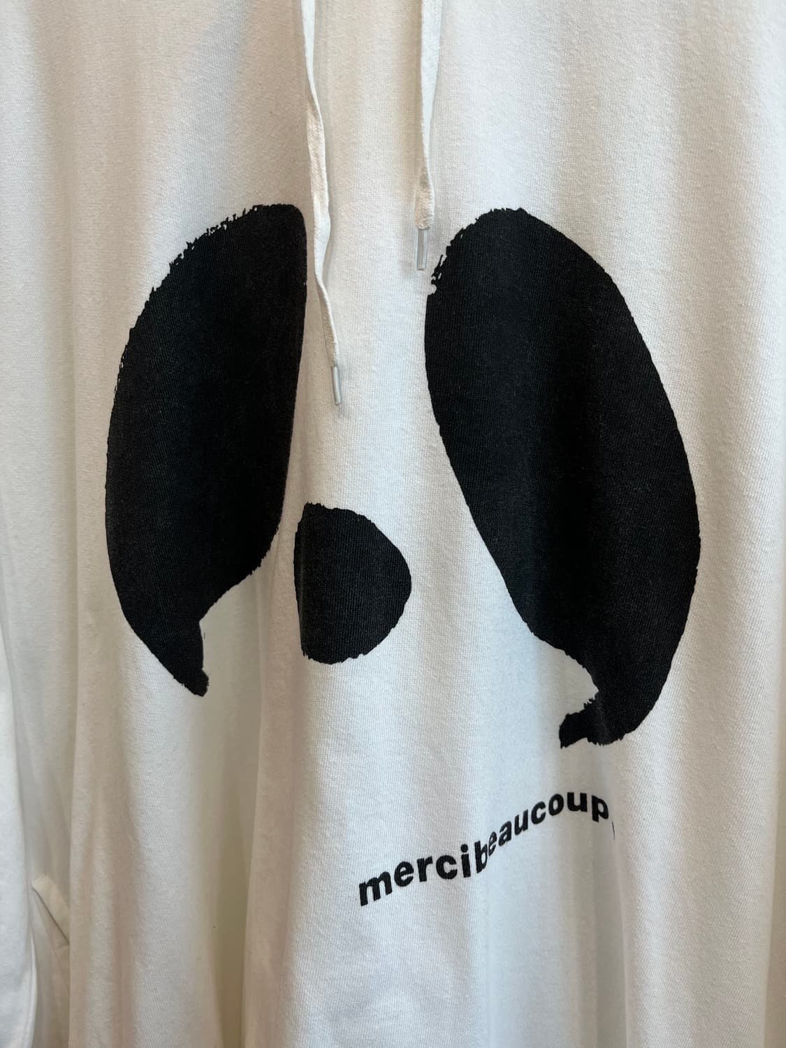 메르시보꾸 루즈핏 후드 원피스 화이트 상품이미지2