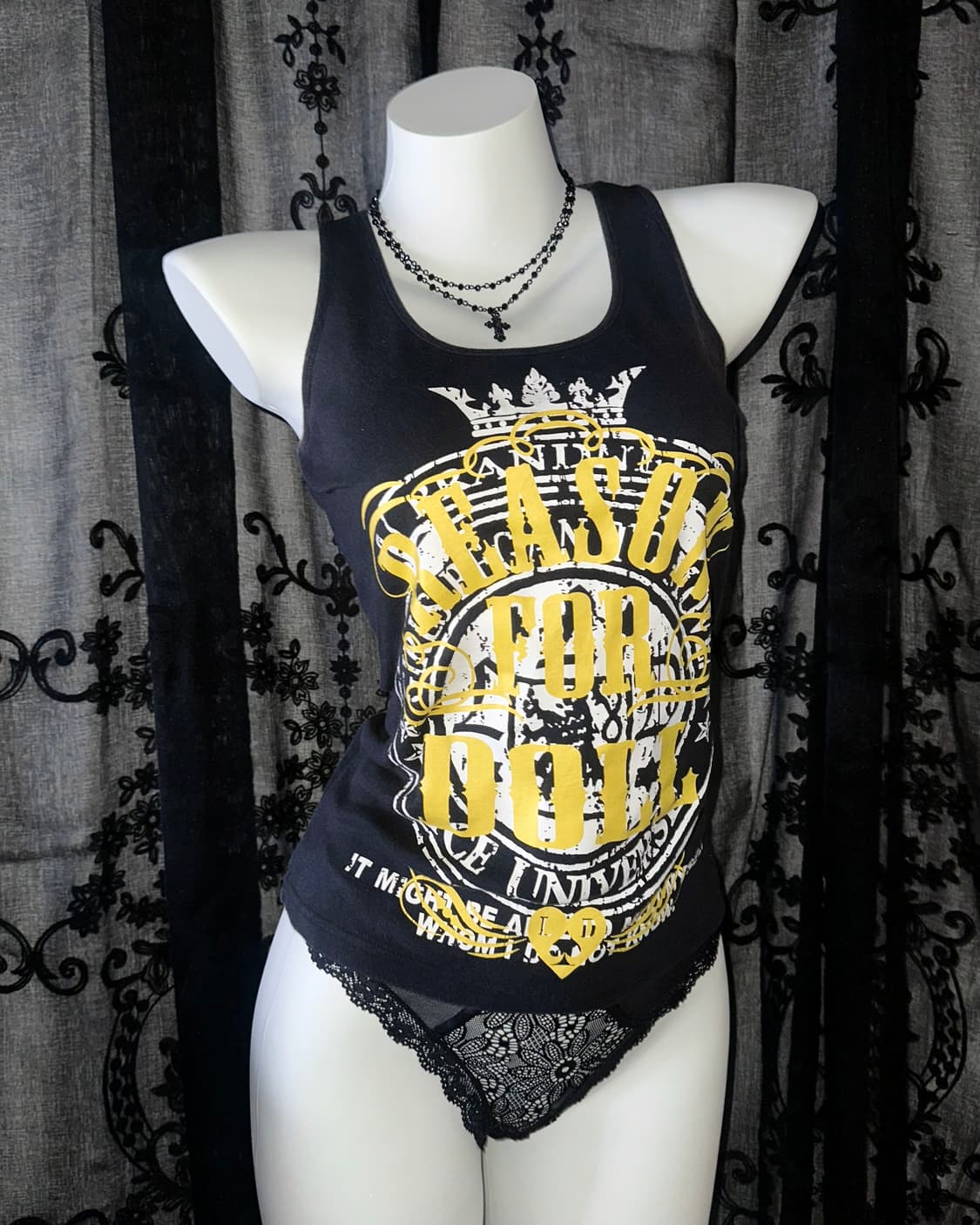 LIZ LISA doll y2k yellow lettering slip 상품이미지1