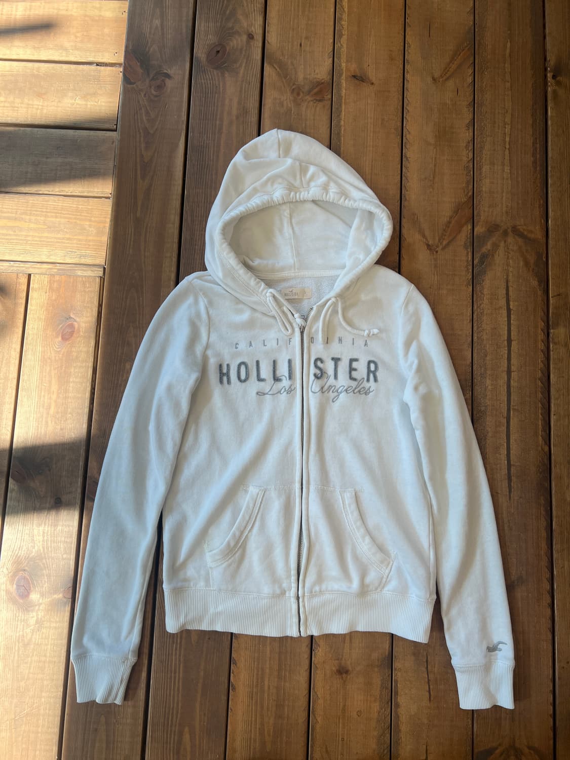 Hollister 화이트 패치 후드집업 상품이미지6