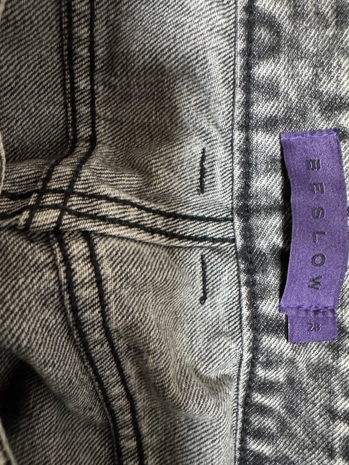 비슬로우 퍼플 흑청 데님 상품이미지3