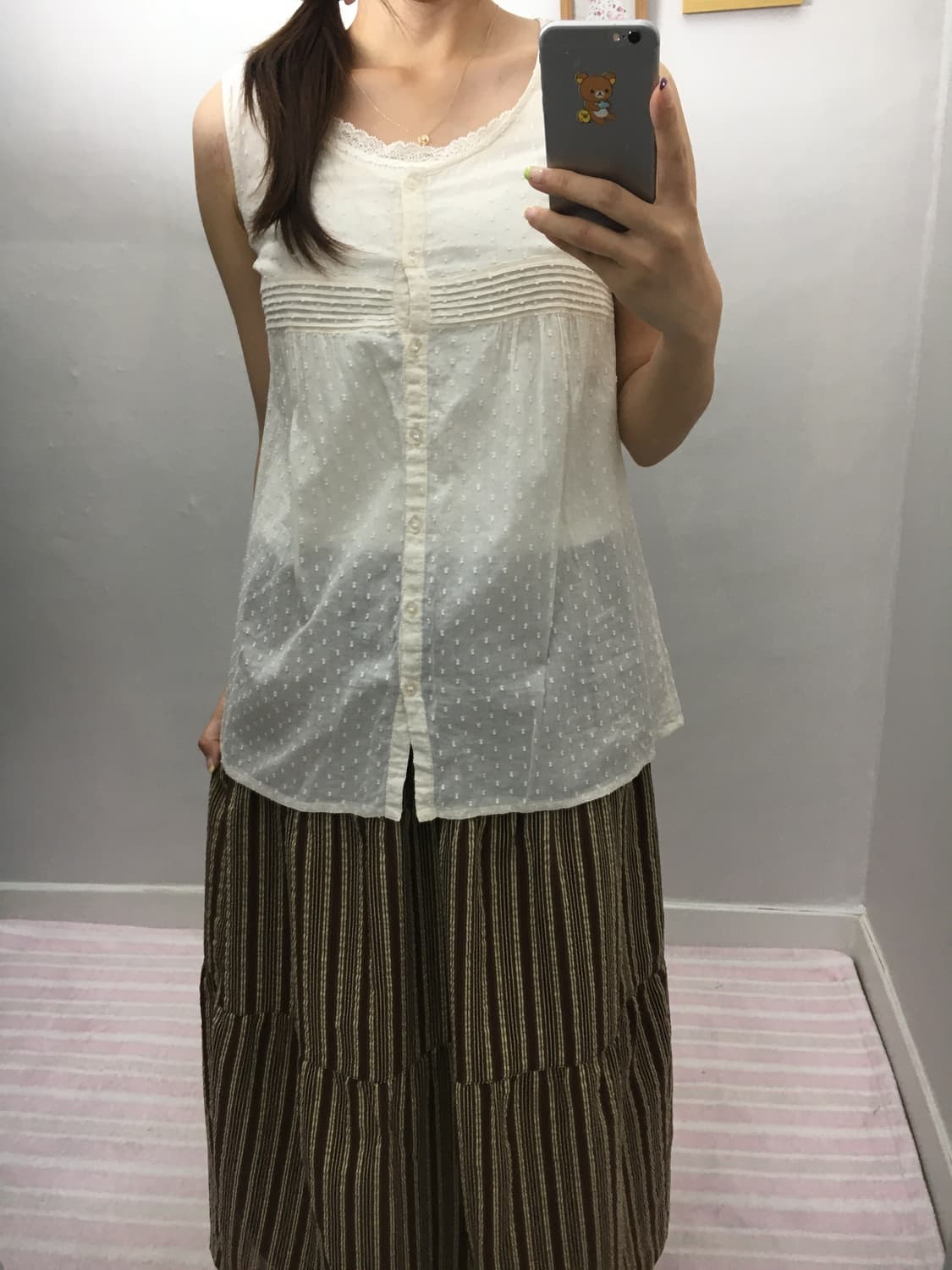 아이보리 도트 슬리브리스 상품이미지7