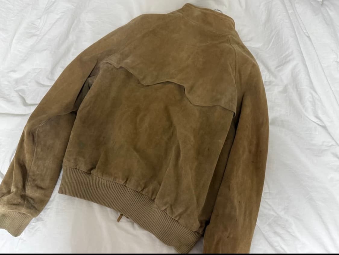 90's 폴로 랄프로렌 스웨이드 해링턴 바라쿠타(XL) 상품이미지3