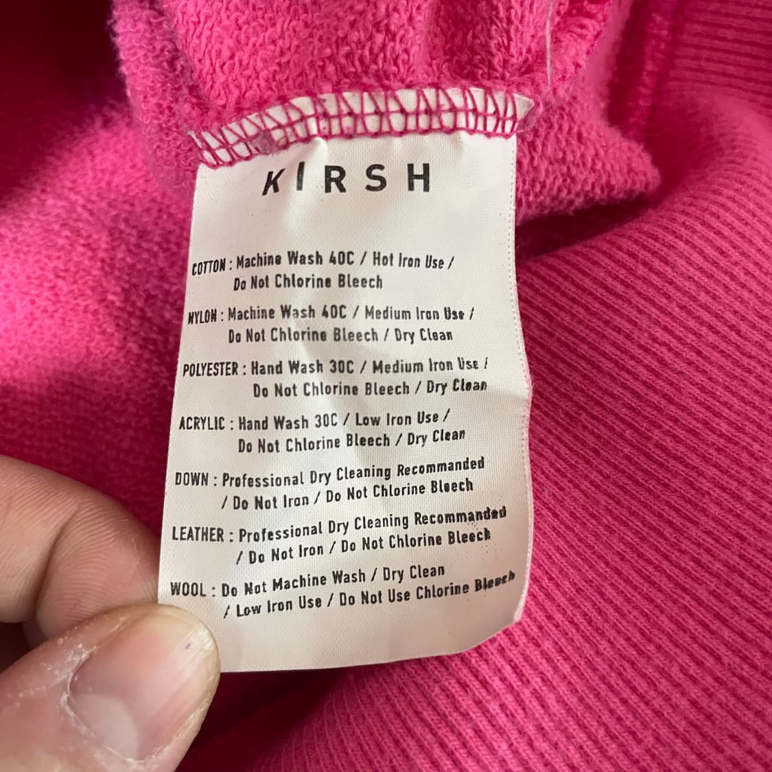 키르시 빅 체리 로고 아플리케 기모 후드 1 상품이미지5