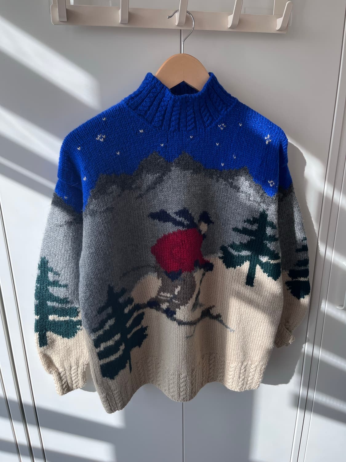 (Rare) 90‘ 폴로 랄프로렌 핸드메이드 스키 풍경 니트  상품이미지5