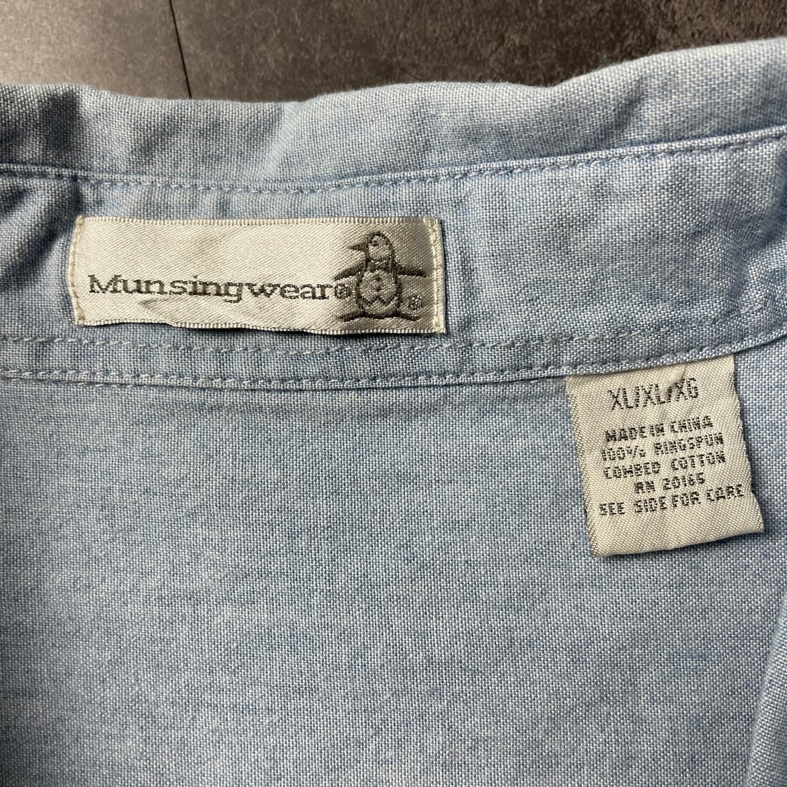 MUNSINGWEAR 먼싱웨어 빈티지 코튼 데님 셔츠 A00604 상품이미지8