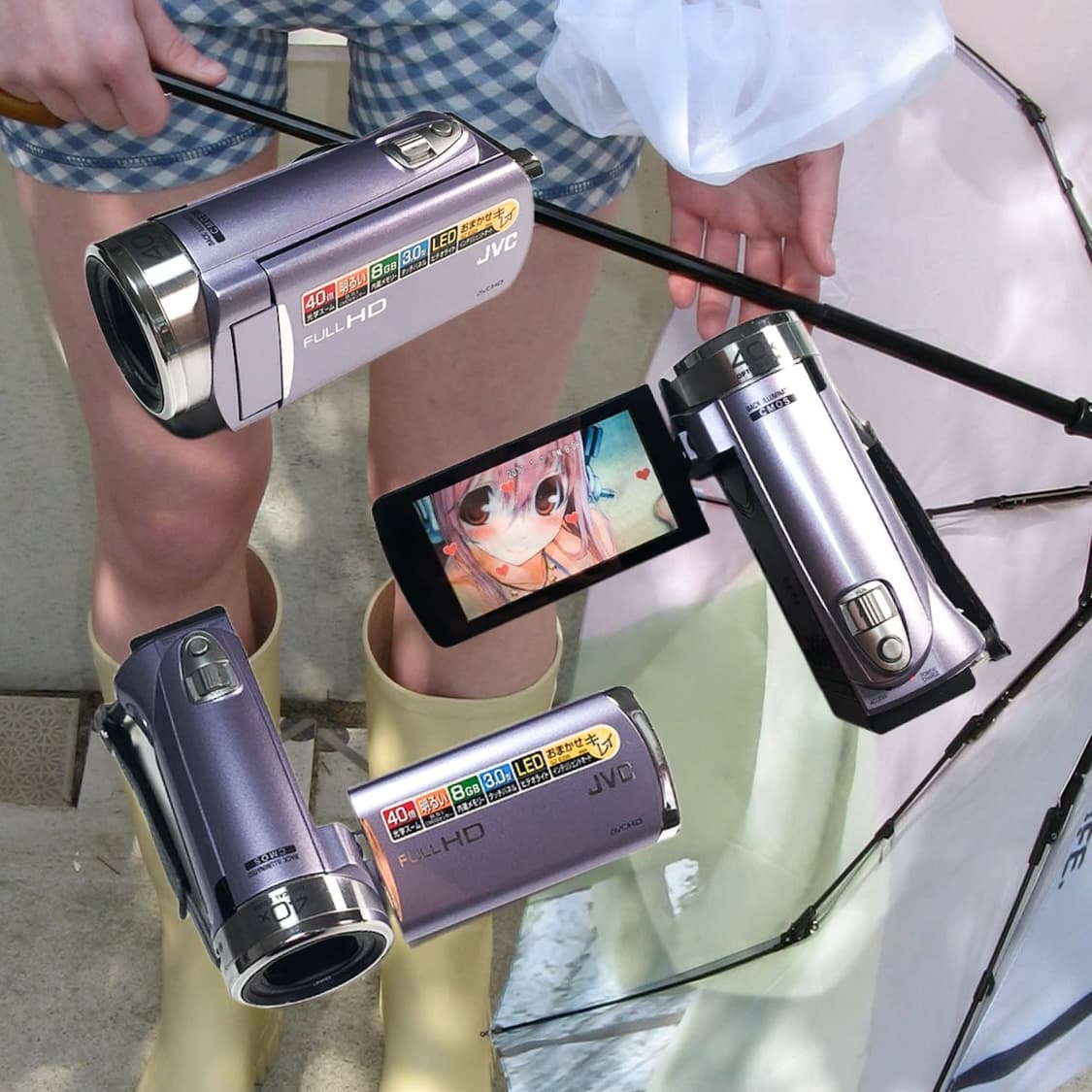[희소템]JVC 에브리오 GZ-E225 빈티지 캠코더 라벤더  상품이미지1