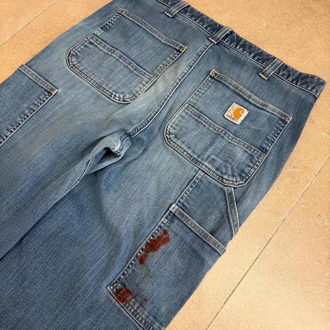 빈티지 칼하트 더블니 워싱데님 팬츠 상품이미지3