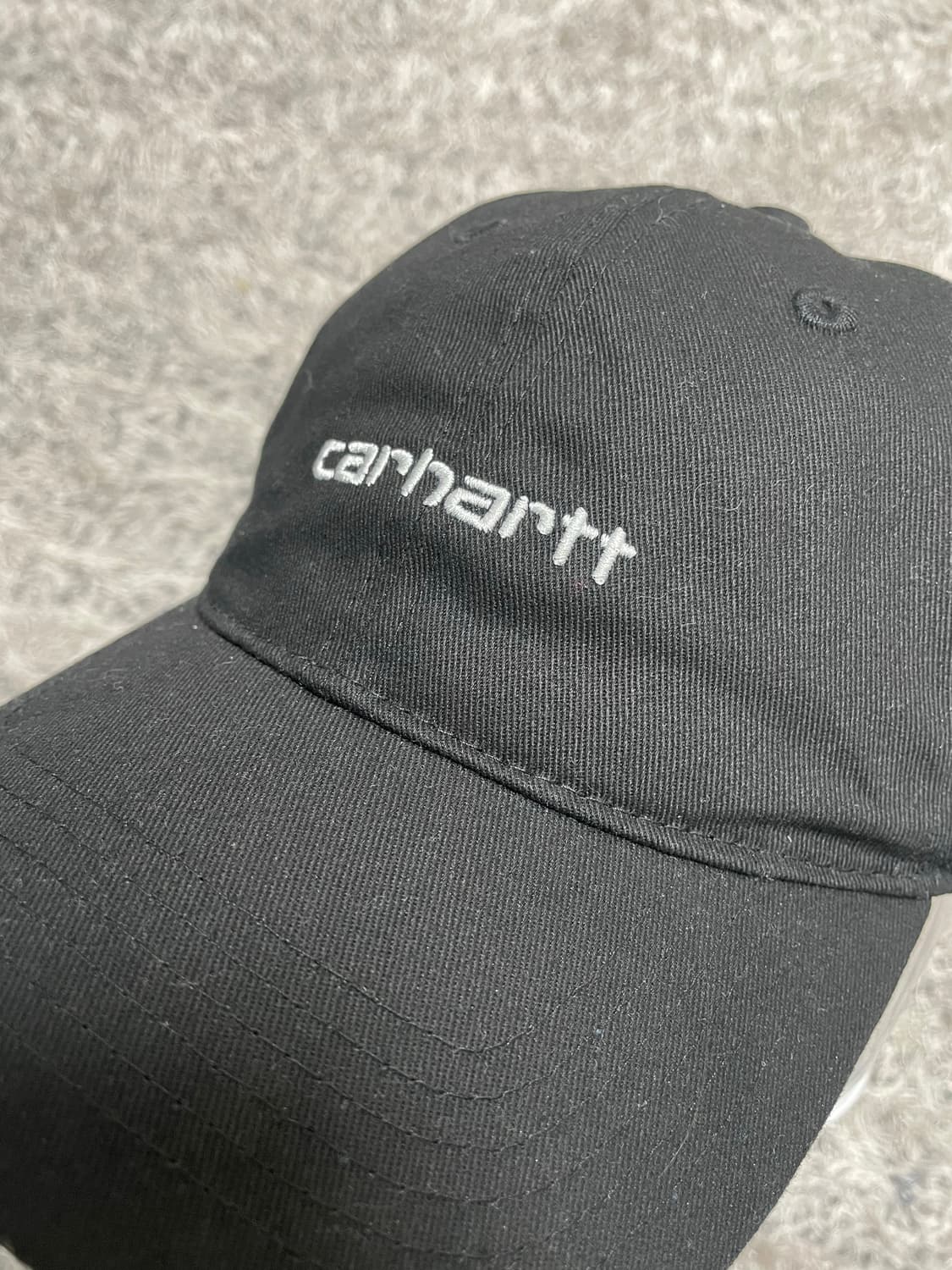 칼하트Carhartt 글씨로고 블랙 코튼 캡 Free 상품이미지4