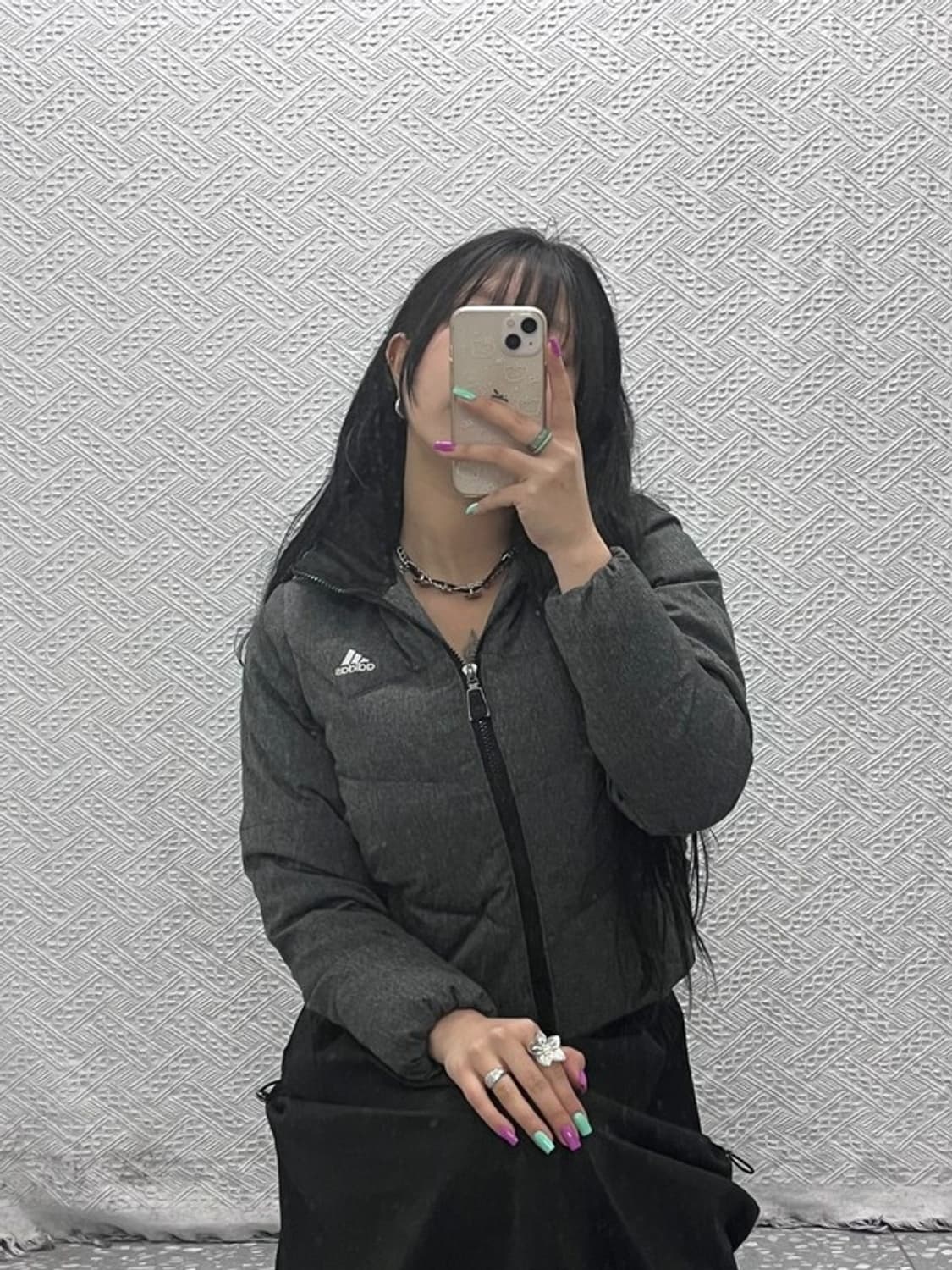 아디다스 빈티지 모던시크 슬림핏 크롭 숏 패딩 85 C07254 상품이미지2