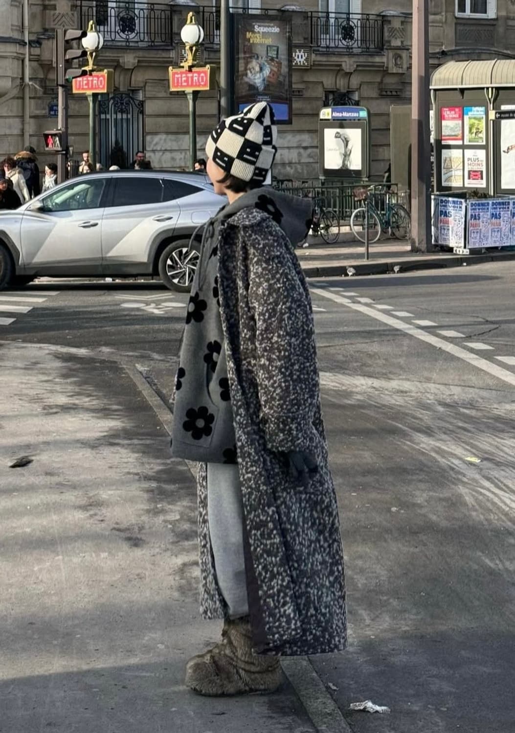 에핑글러 하이넥 코트 팝콘 브라운 상품이미지5