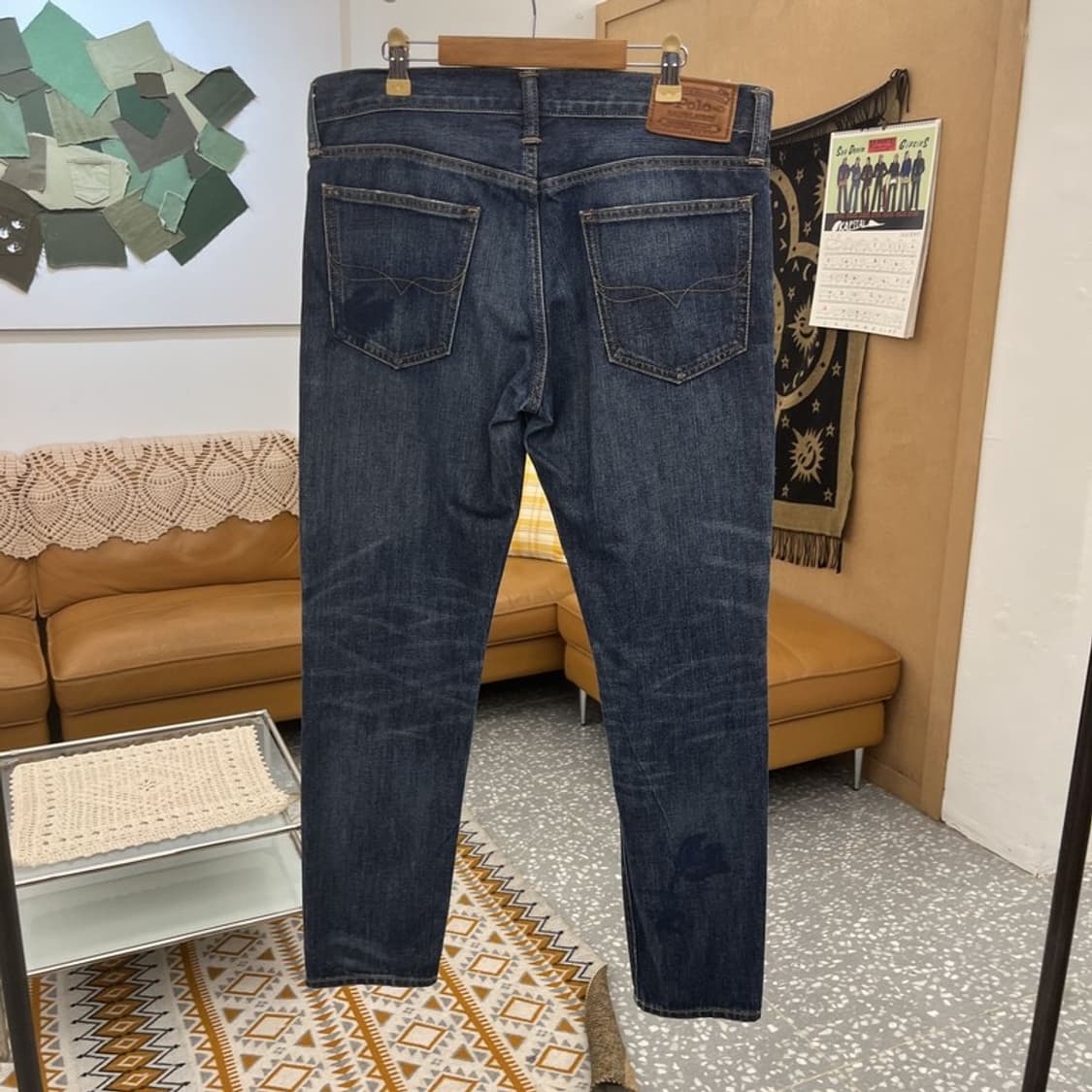 폴로 랄프로렌 스트릿 키치 커스텀 페인팅 데님팬츠 33인치 C10969 상품이미지4