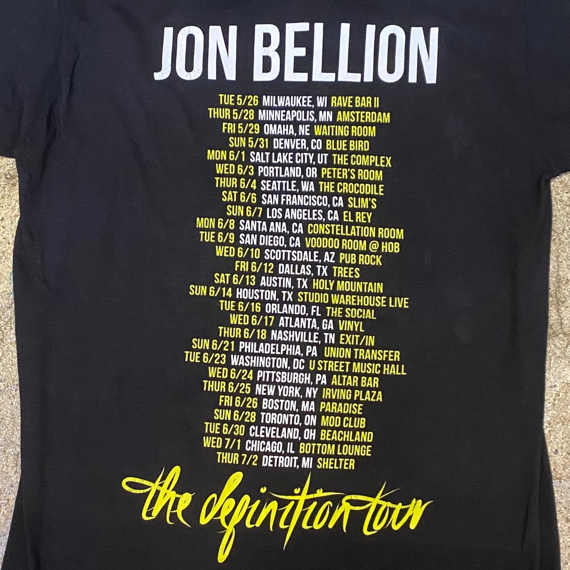 미국 빈티지 존 밸리온 JON BELLION 투어티 락티셔츠 반팔티 상품이미지6