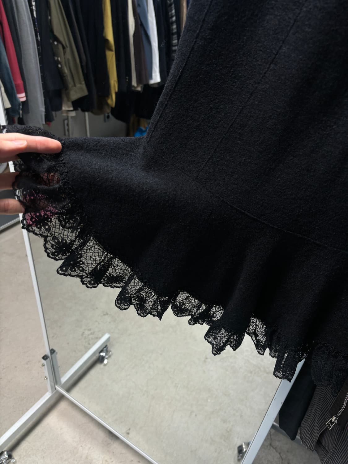 빈티지 울 비즈 스커트 상품이미지4