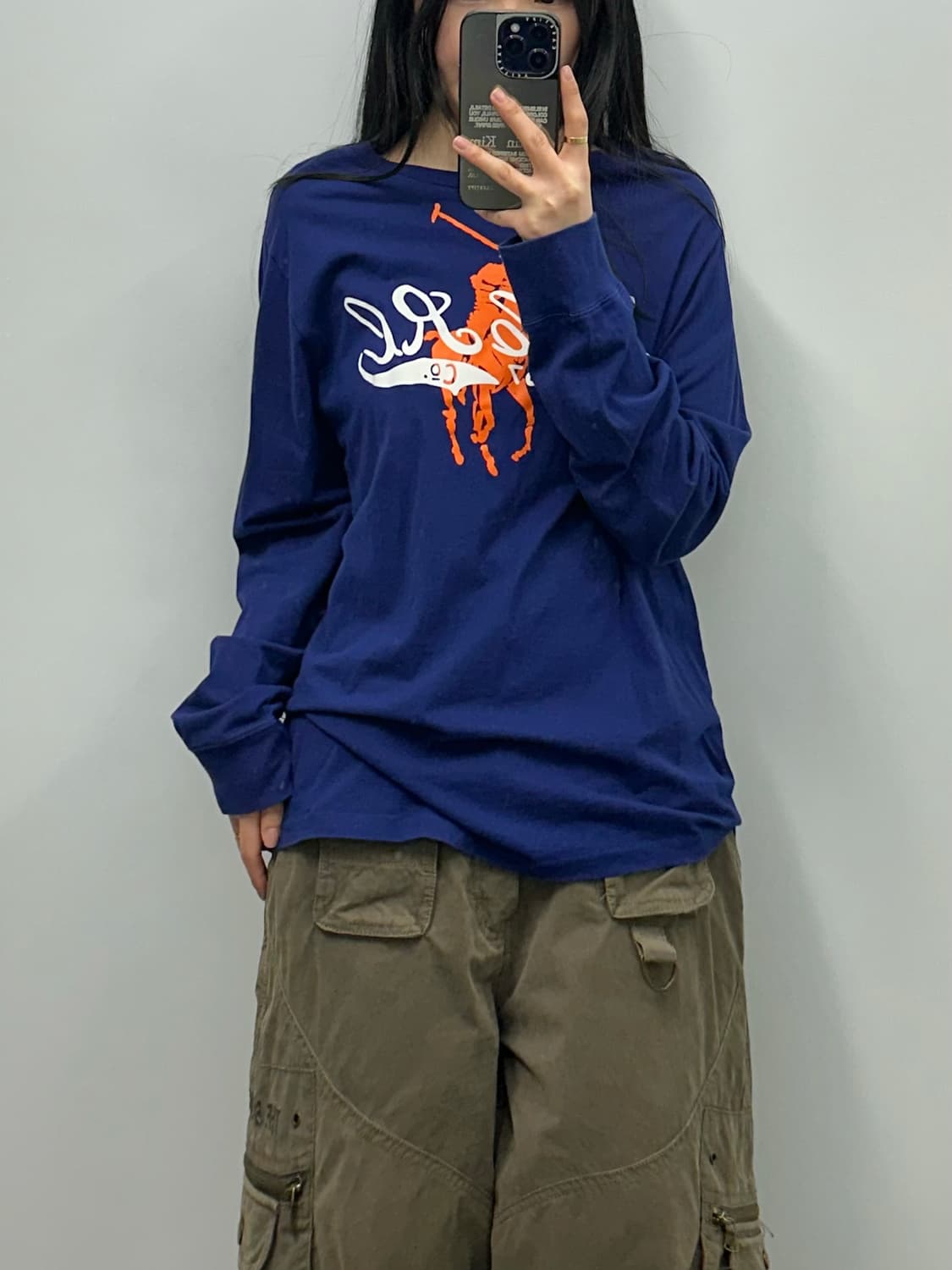 폴로 랄프로렌 빅포니 네이비 롱 슬리브 긴팔티 상품이미지1