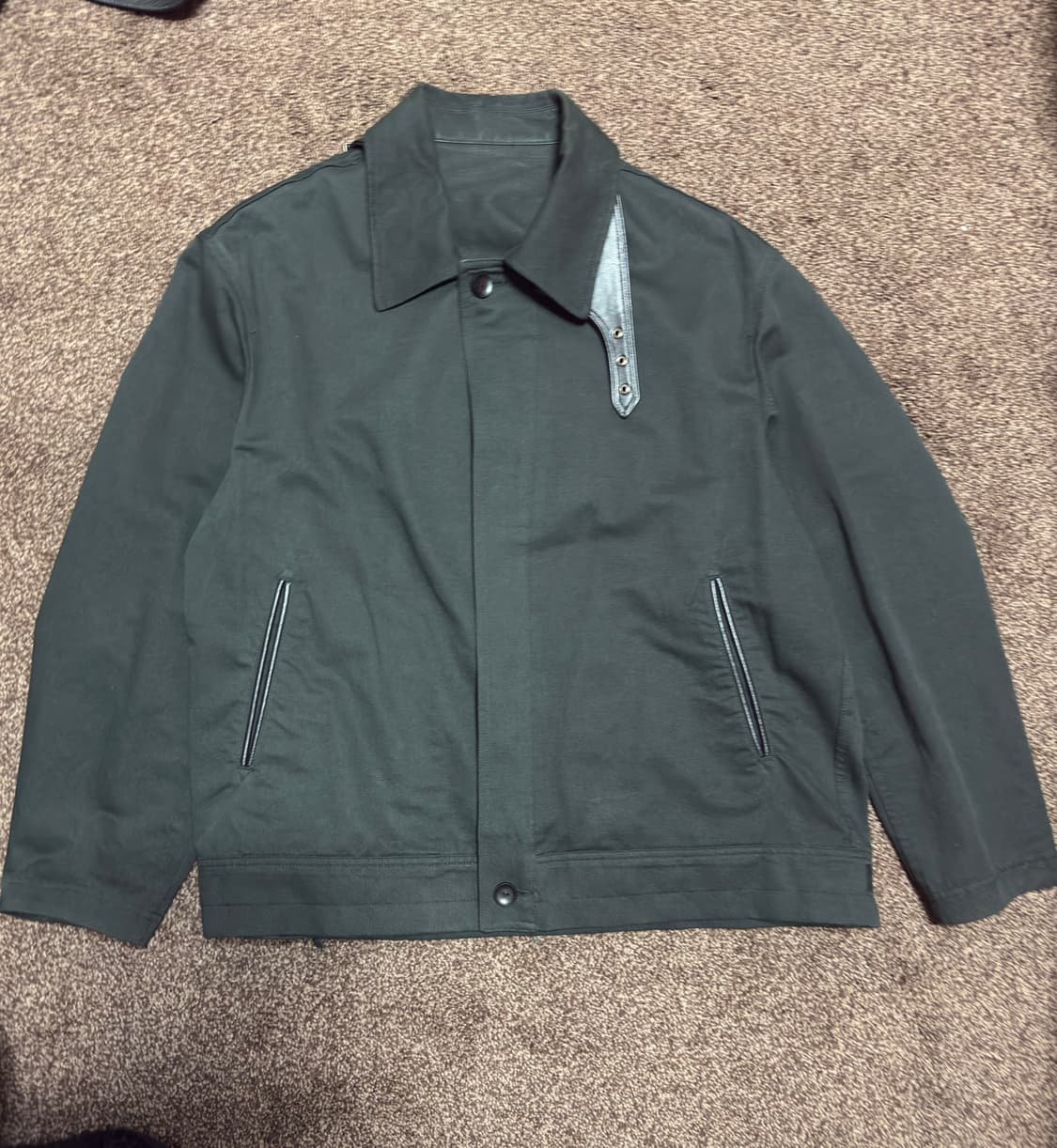 유스 레더 트림 코튼 자켓 블랙 M 상품이미지2