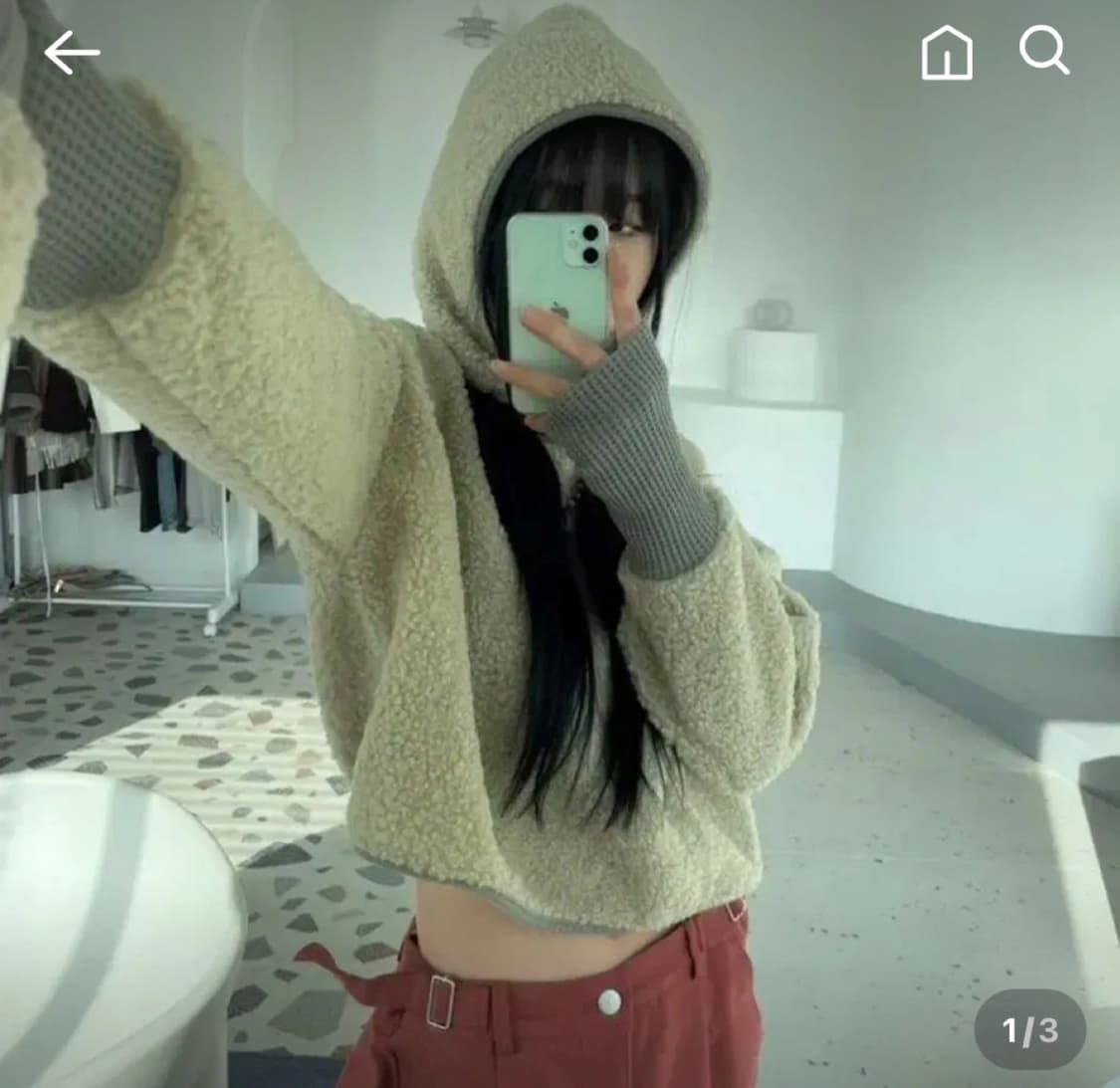 러브코드유 모래하우스 바라클라바 맨투맨 상품이미지1