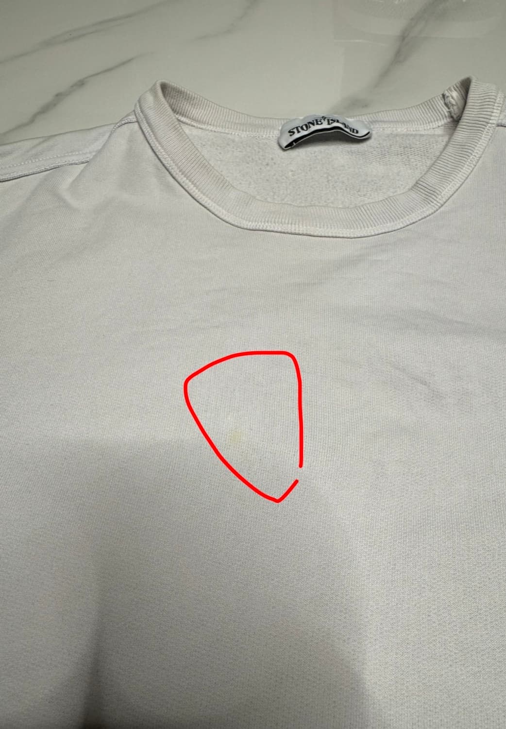 [M]스톤아일랜드 크루넥 화이트 맨투맨 상품이미지2