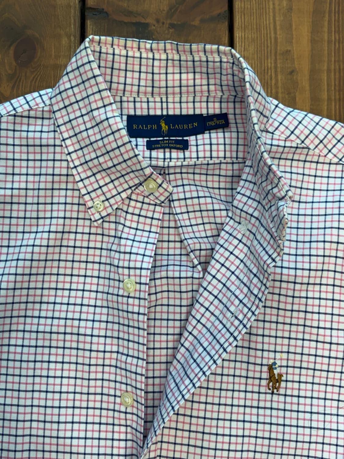 폴로 핑크 체크 셔츠 상품이미지5