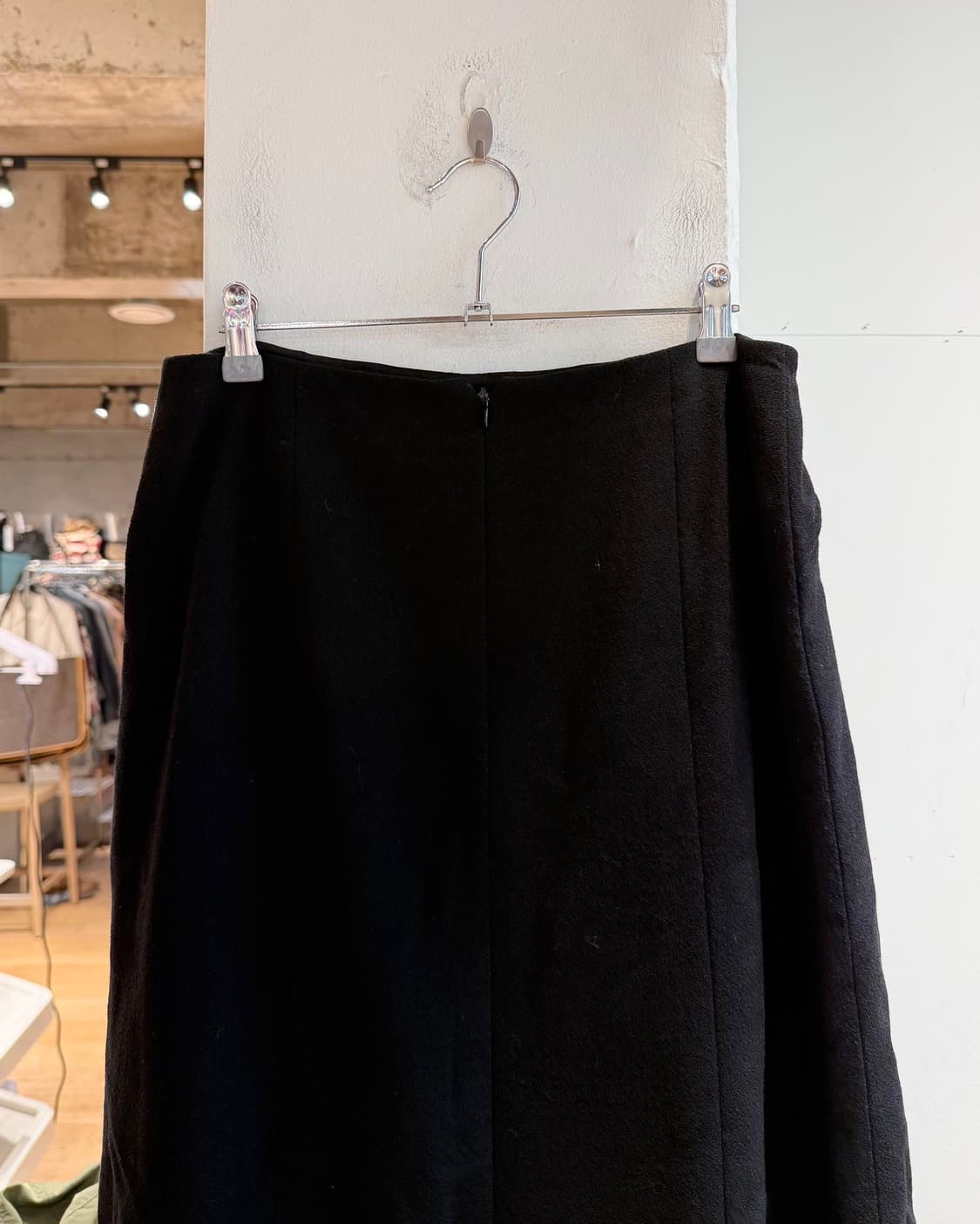 샤넬 블랙 포켓 울 미디스커트 상품이미지7