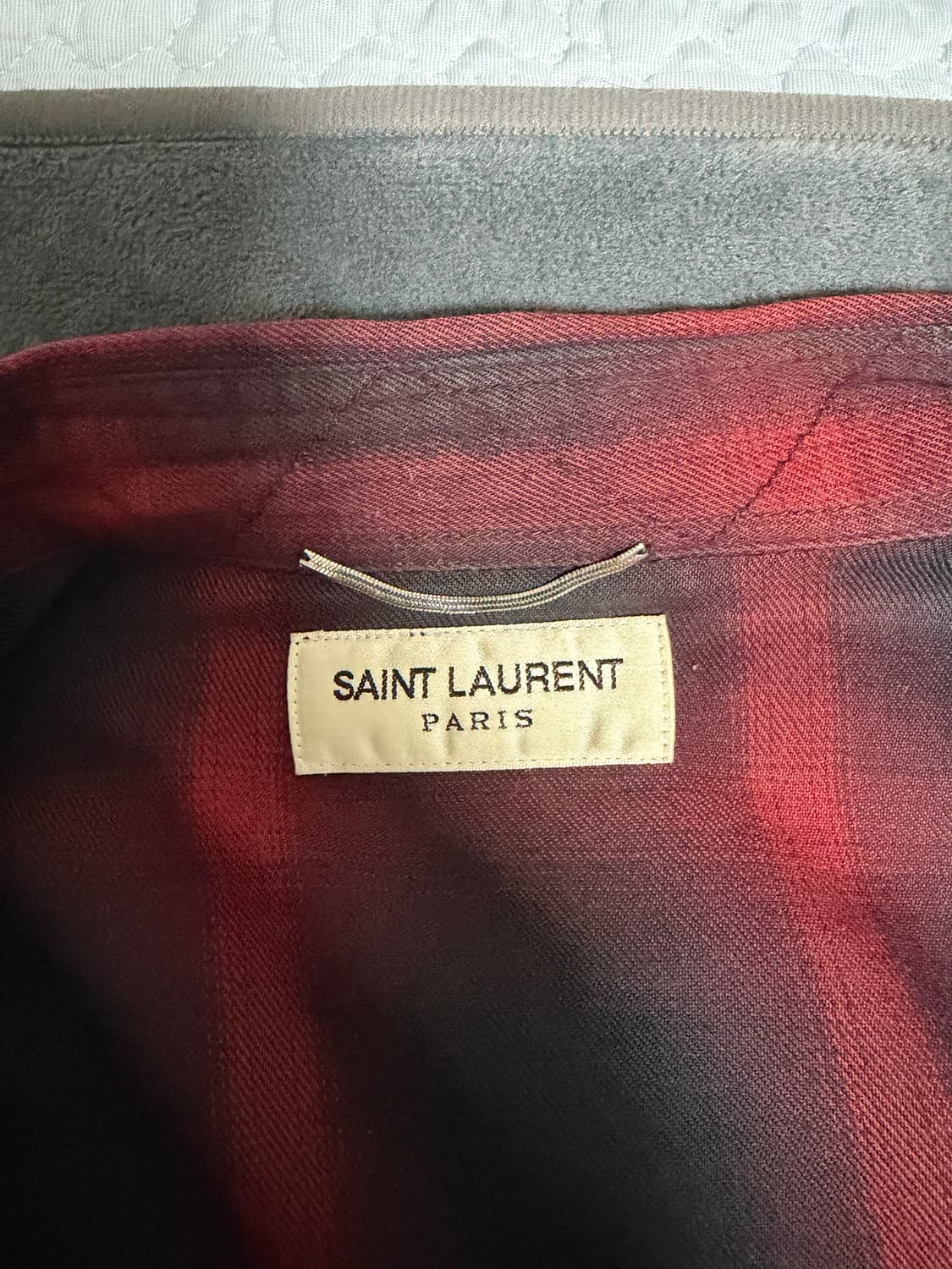 생로랑 15fw 플란넬 체크 셔츠 에디슬리먼 M 상품이미지3