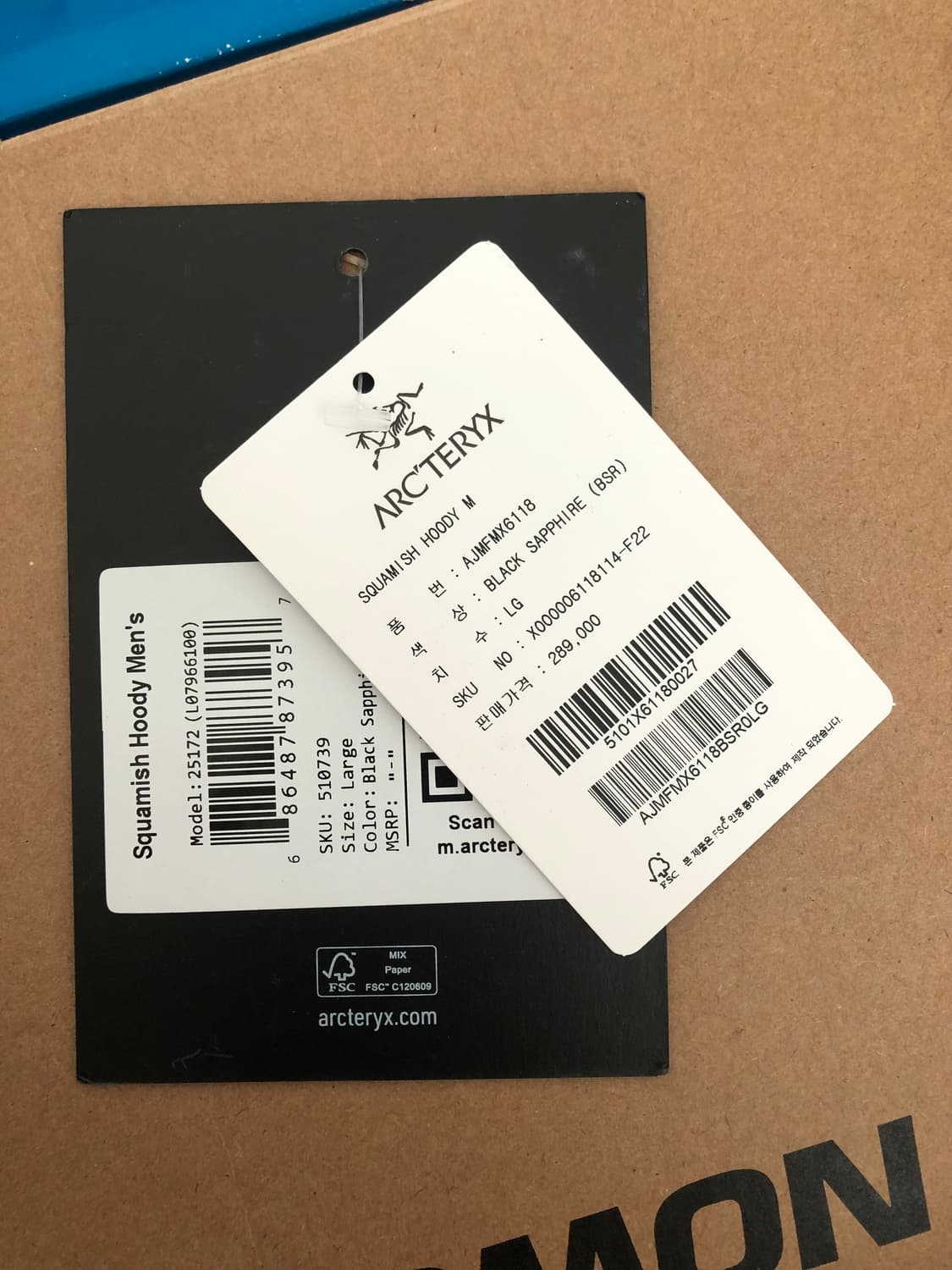 아크테릭스 스쿼미시 후디 블랙 사파이어 L 상품이미지4