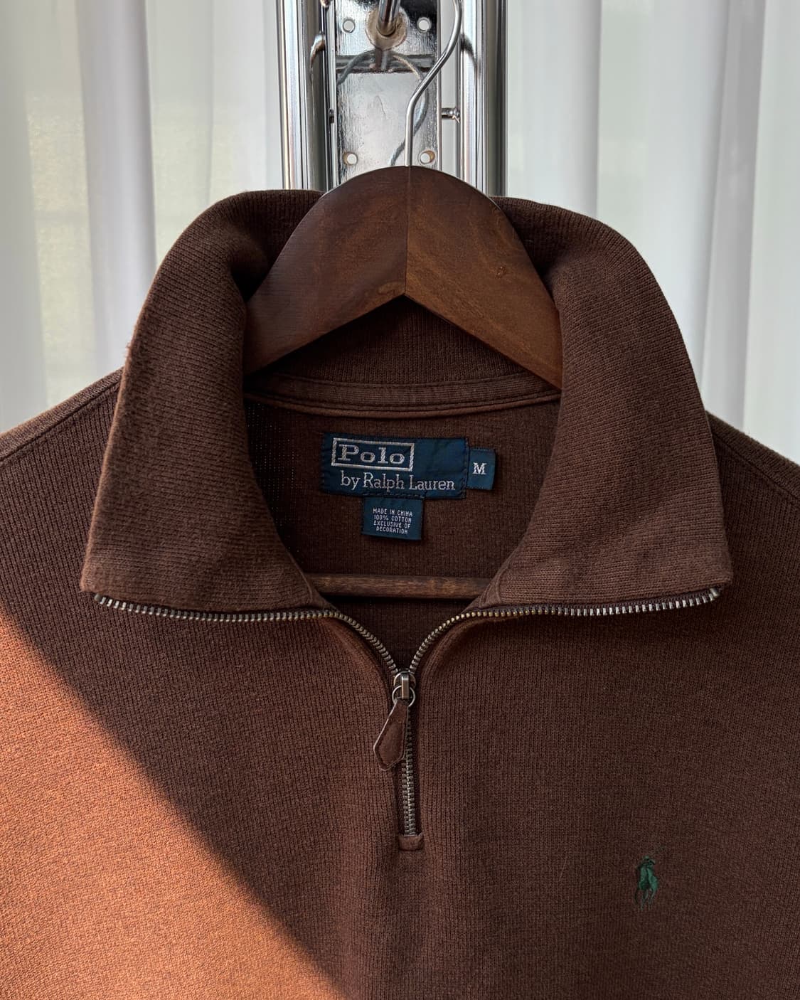 [M]폴로 랄프로렌 브라운 하프집업 코튼 니트 상품이미지7