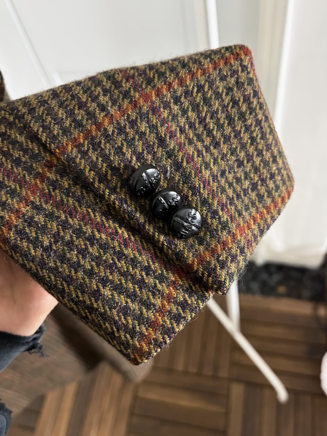 00s 닥스 체크 블레이저 울100% 포엣코어 상품이미지7