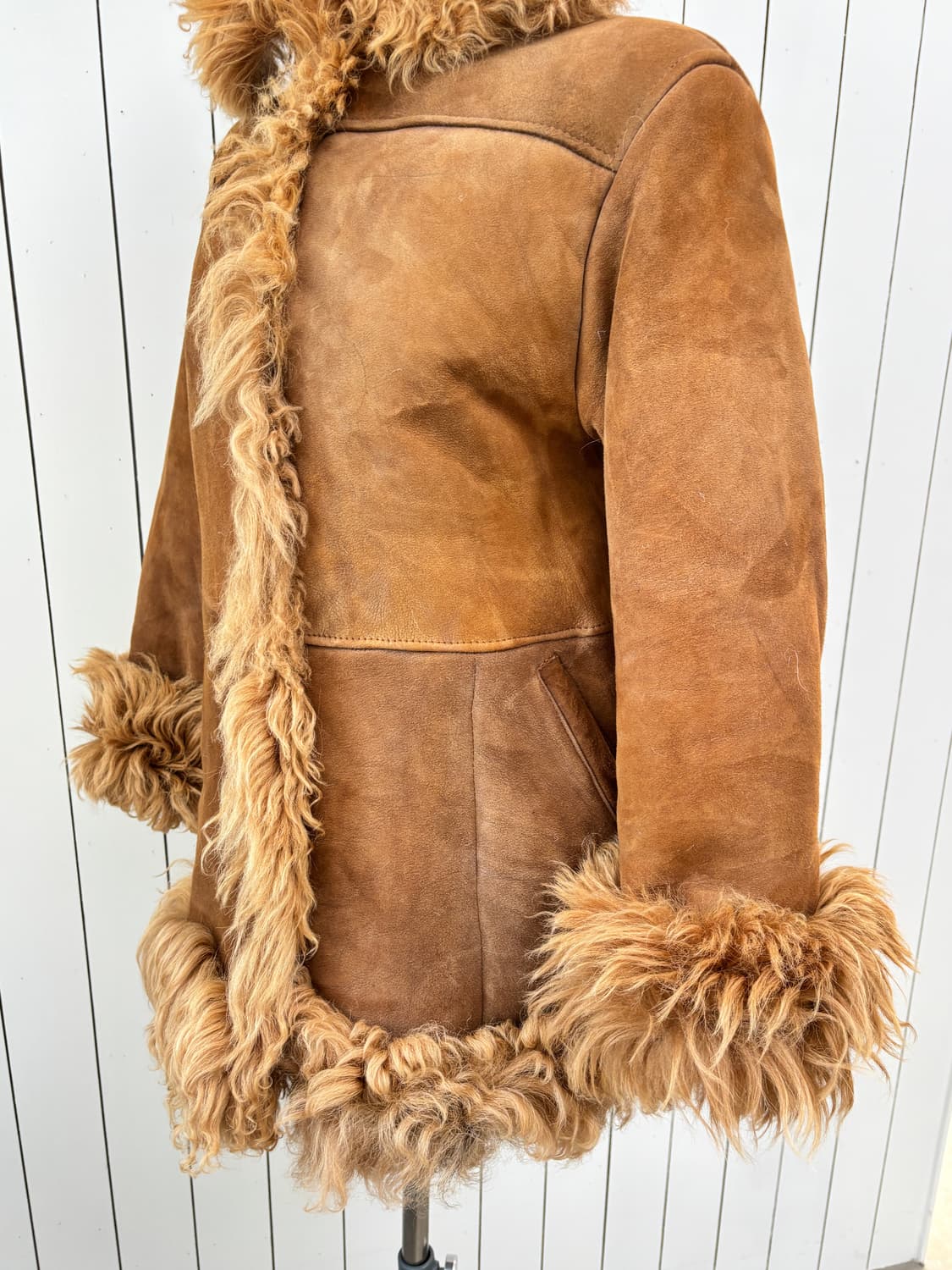 리버시블 브라운 양모 무스탕 상품이미지10