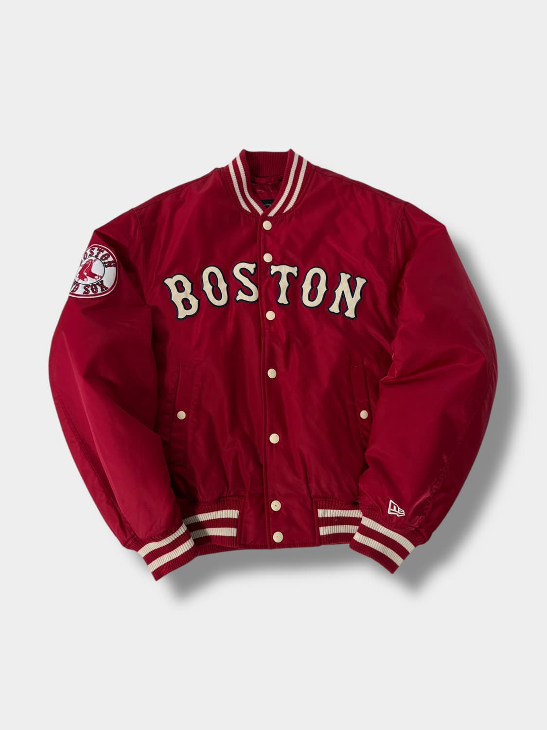 뉴에라 루즈핏 보스턴 레드삭스 빅로고 바시티 자켓 상품이미지2