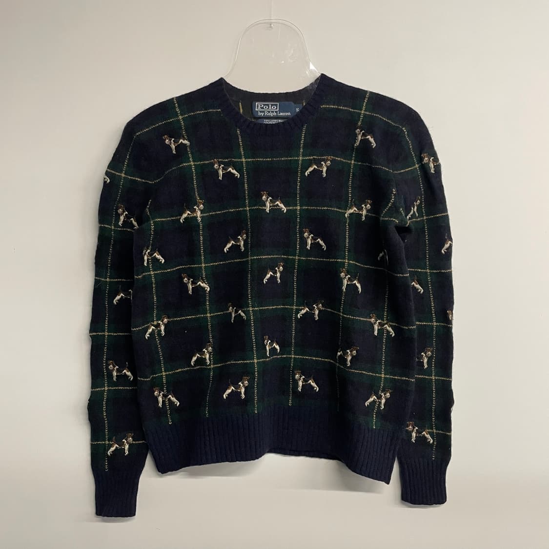90s 폴로 랄프로렌 헌팅독 플레이드 니트 상품이미지1