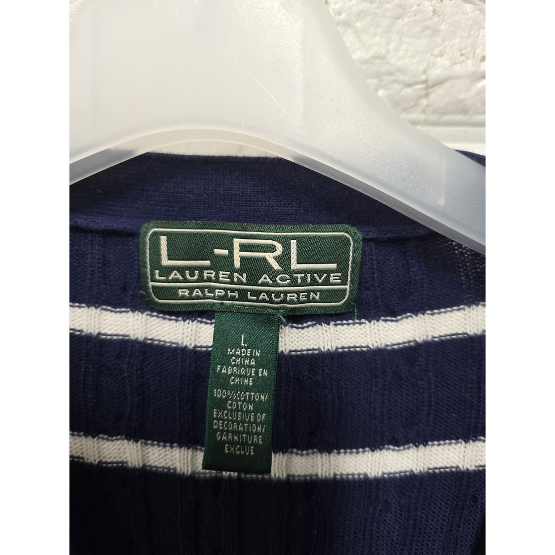 폴로 랄프로렌 네이비 스트라이프 가디건 L 상품이미지2