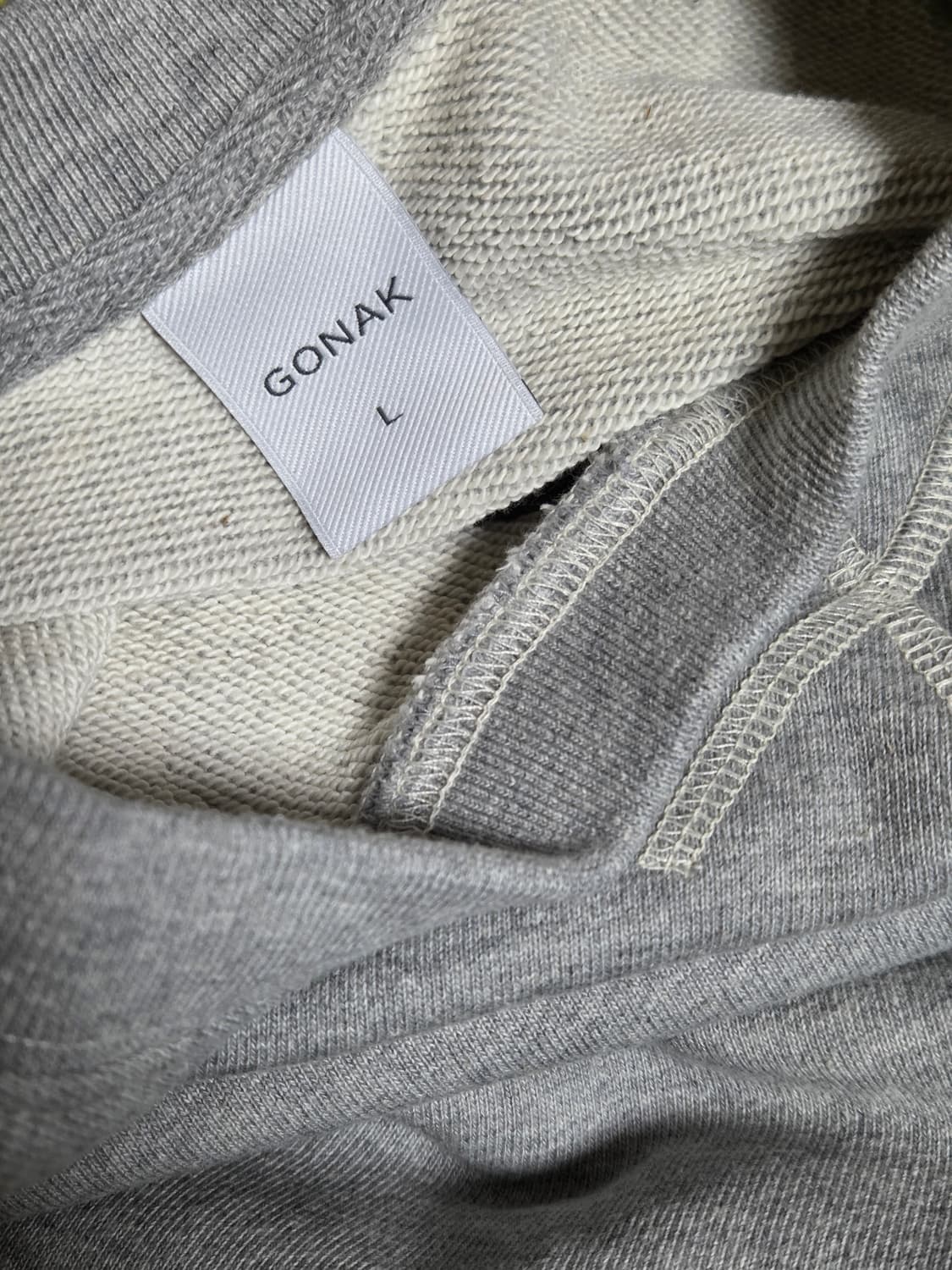 고낙 GONAK 패치 스웻셔츠 그레이 L 상품이미지2