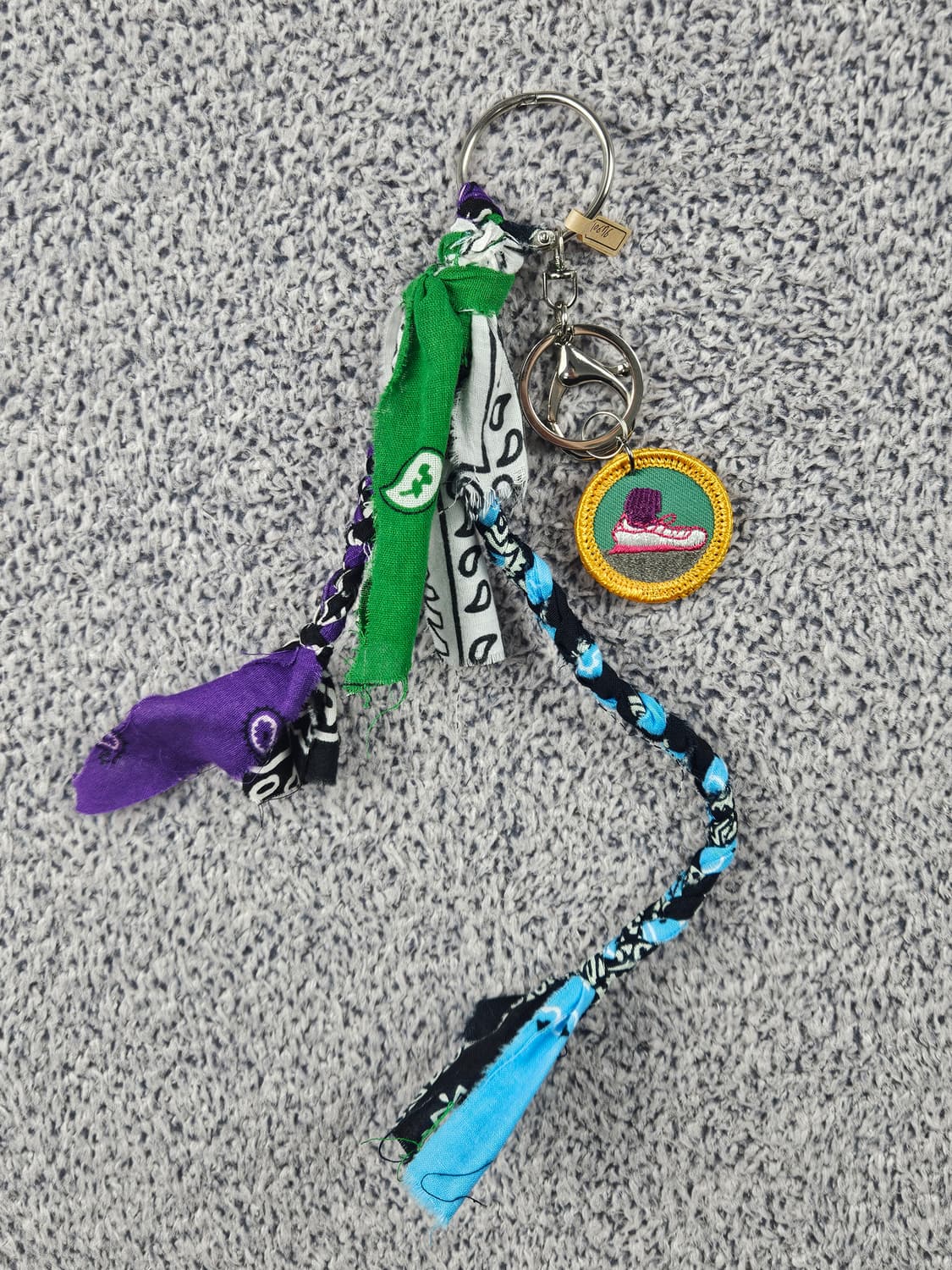 핸드메이드 커스텀 패치 반다나 카라비너 키링 / 10676 상품이미지5