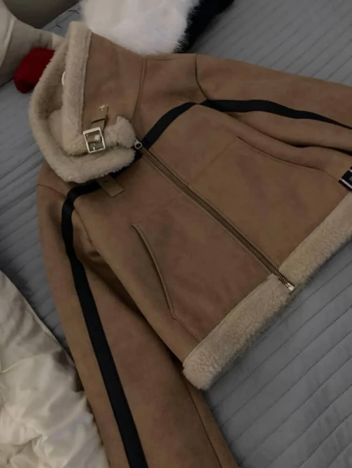 브라운 빈티지 무스탕 판매 상품이미지1