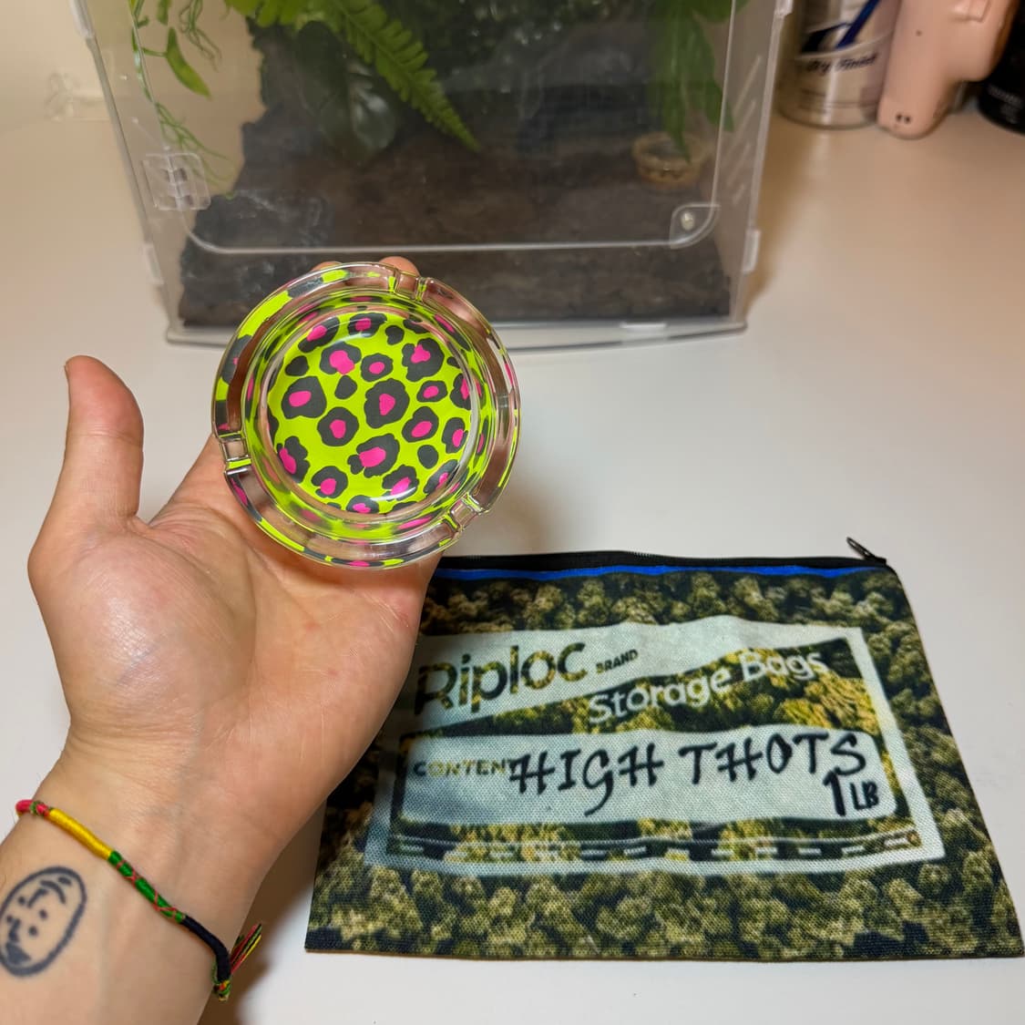 레오파드 패턴 호피 애쉬트레이 재떨이 상품이미지1