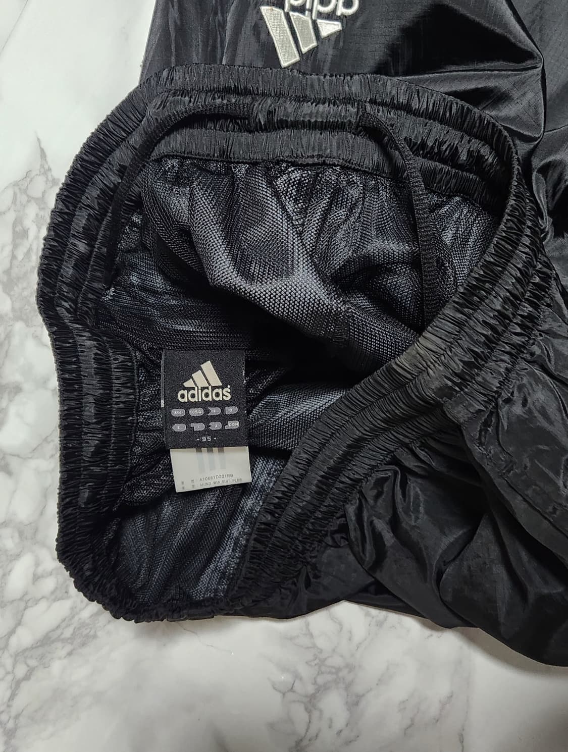 아디다스 삼선 벌룬 블랙 트랙팬츠 바람막이 조거 바지 상품이미지6