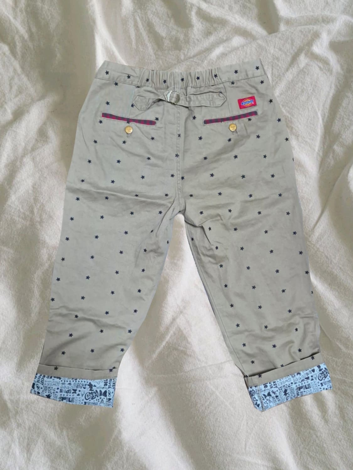 빈티지 디키즈 디즈니 콜라보 미키마우스 별 자수 7부 바지 상품이미지3