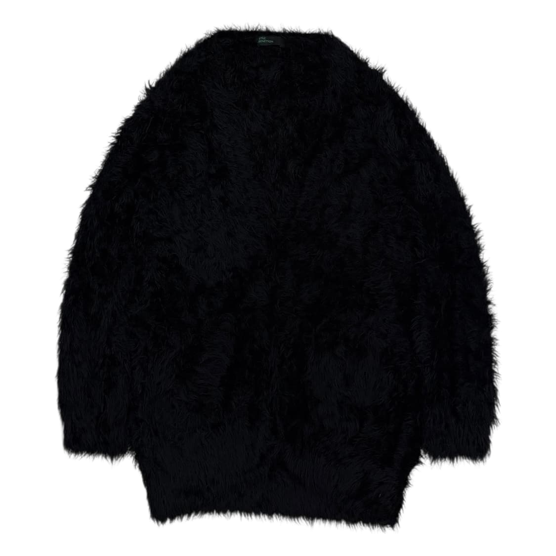 베네통 부클 똑딱이 가디건 블랙 상품이미지1