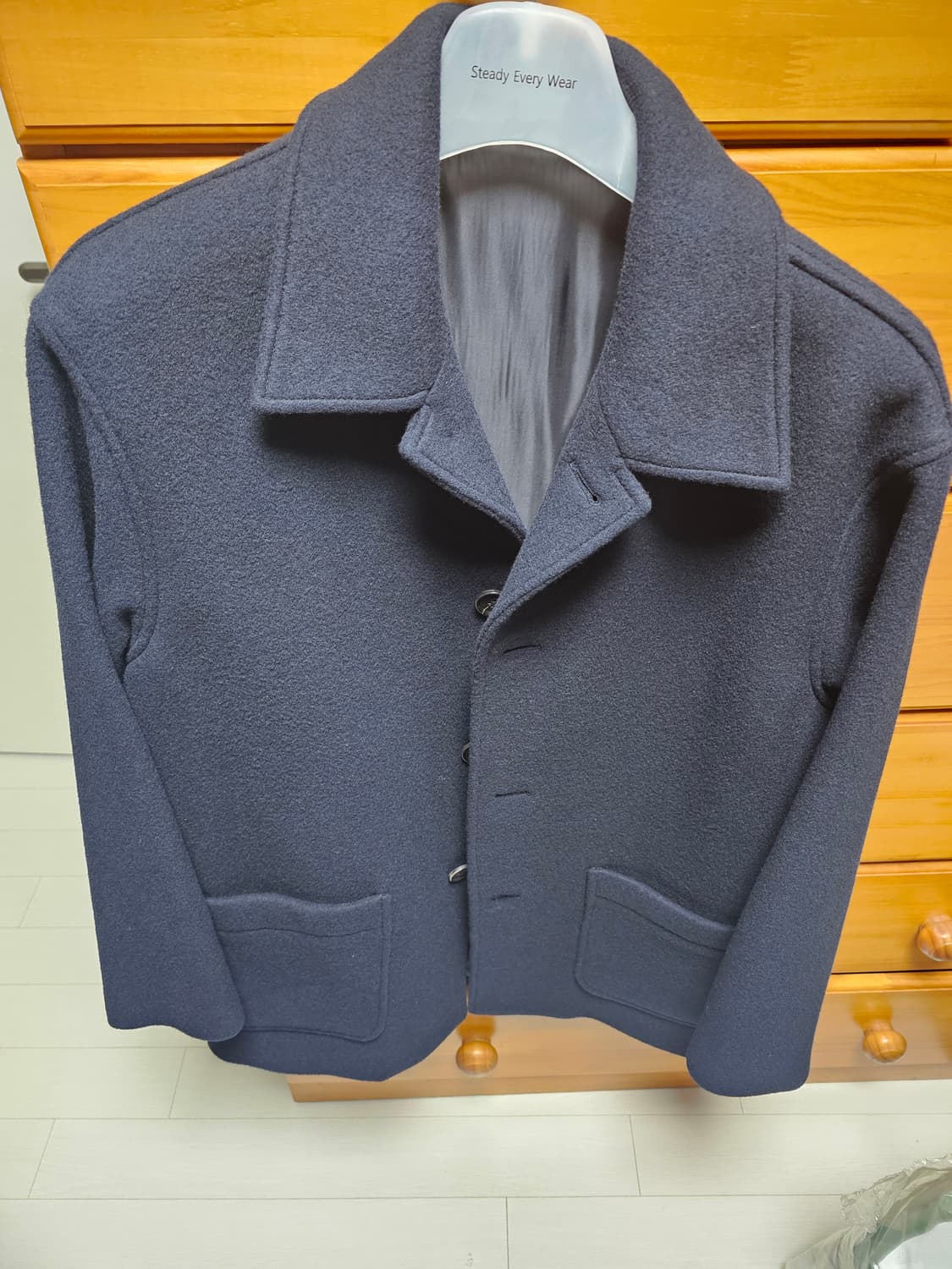 sew 스테디에브리웨어 울 하프 코트 네이비 3사이즈 상품이미지1