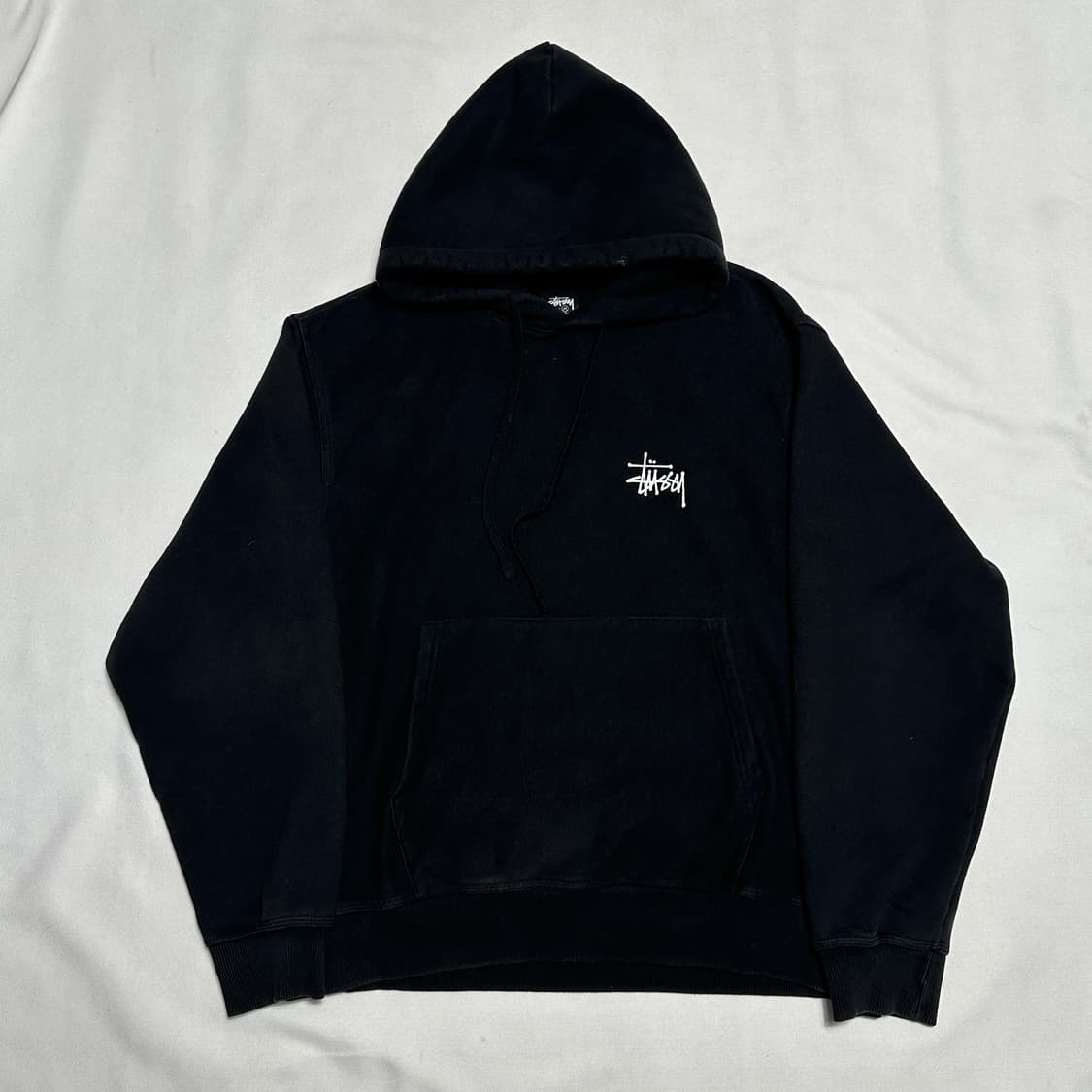M 스투시 빅로고 블랙 후드티 상품이미지3