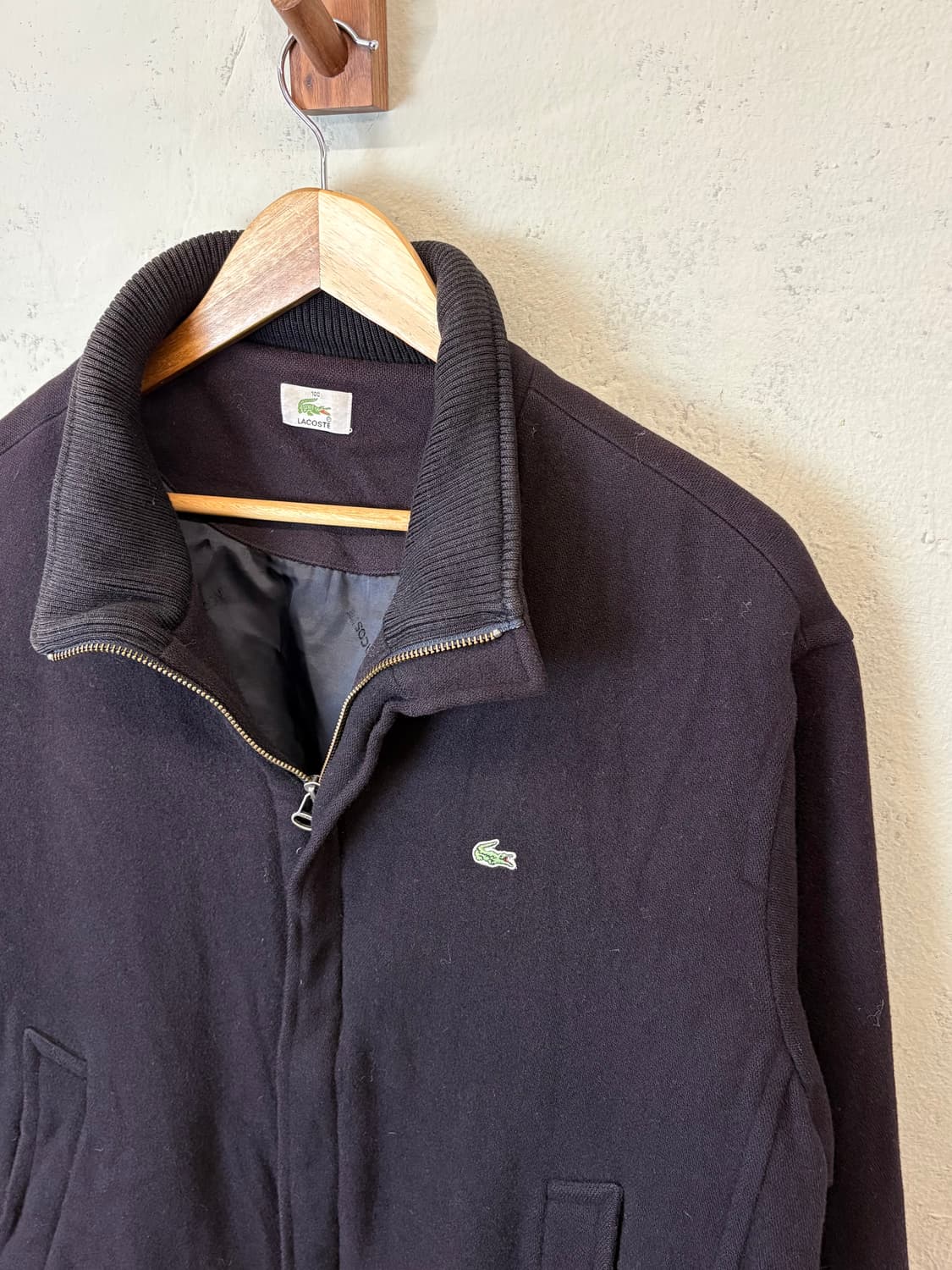 라코스테 빈티지 모직 집업 자켓 네이비 상품이미지5