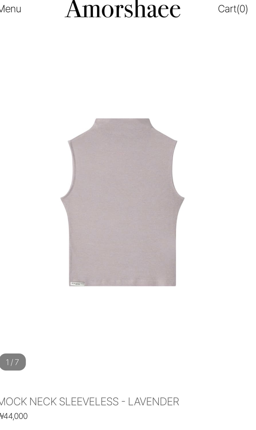 Amorshaee / mock neck sleeveless  상품이미지1