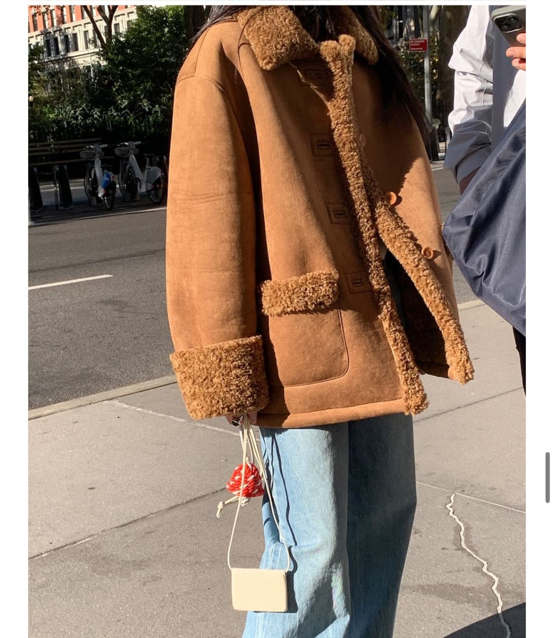 헤이그 베어 시어링 코트(피넛버터) 상품이미지3