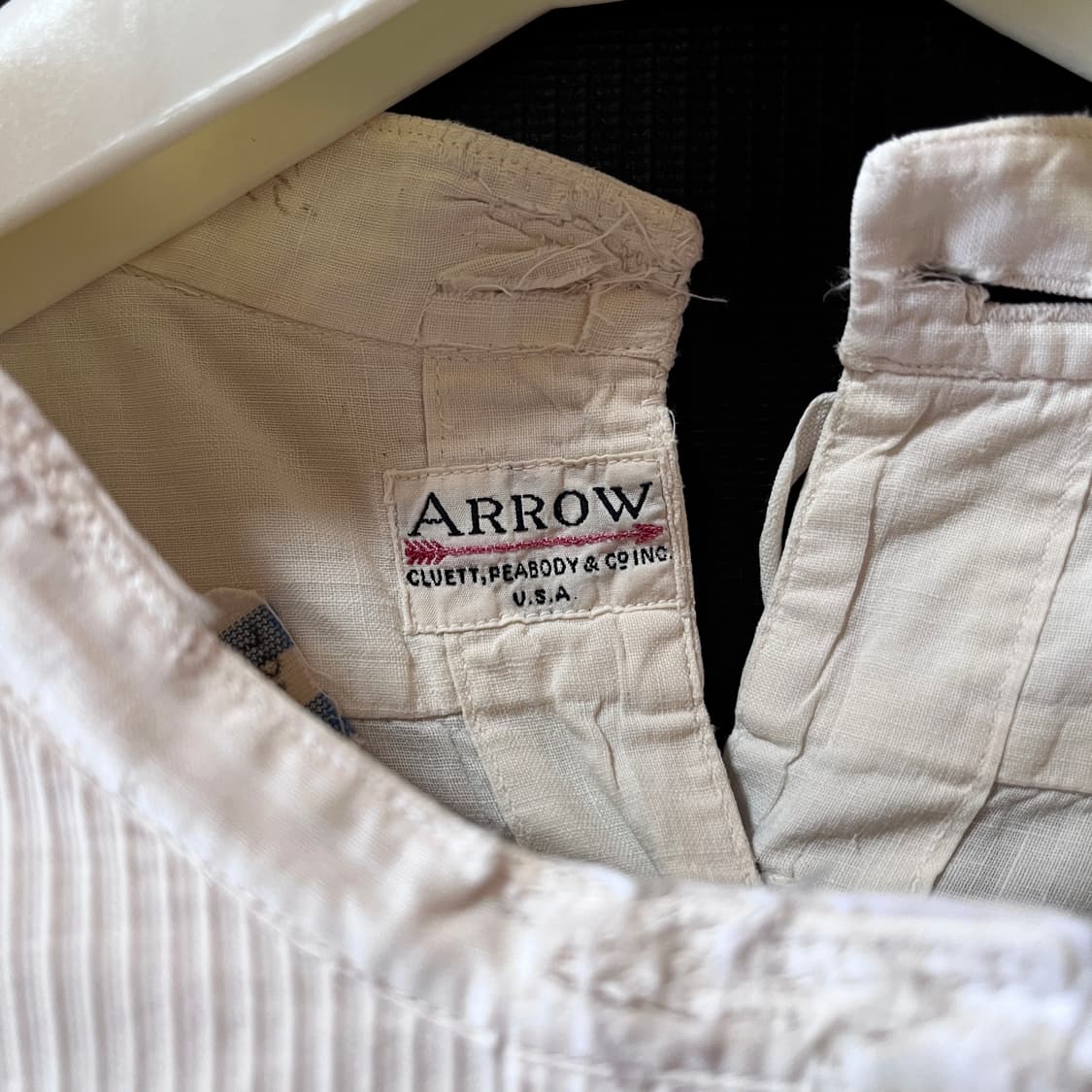 1910s Arrow 오리지널 빈티지 풀오버 드레스 셔츠 상품이미지7