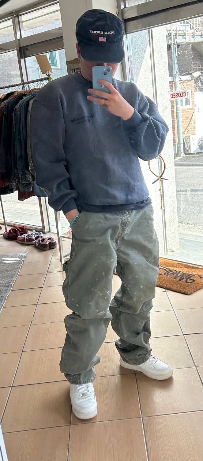 90’s 칼하트 B11 싱글니 모스그린 36in 상품이미지8