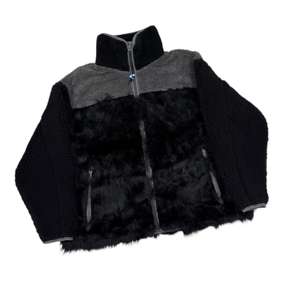 더오픈프로덕트 폭스 퍼 플리스 자켓 블랙 상품이미지2