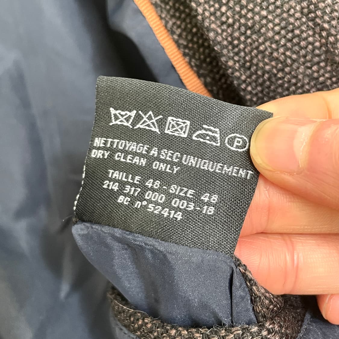 (택있는 새상품)BURTON 브라운 체크 울혼방 집업 버튼 자켓  상품이미지6